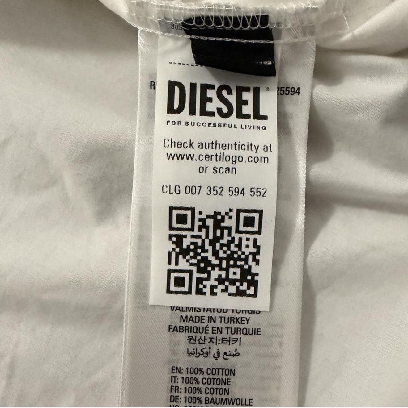 Diesel White Short Sleeve Diesel Button Up Size US S / EU 44-46 / 1 - 4 Thumbnail