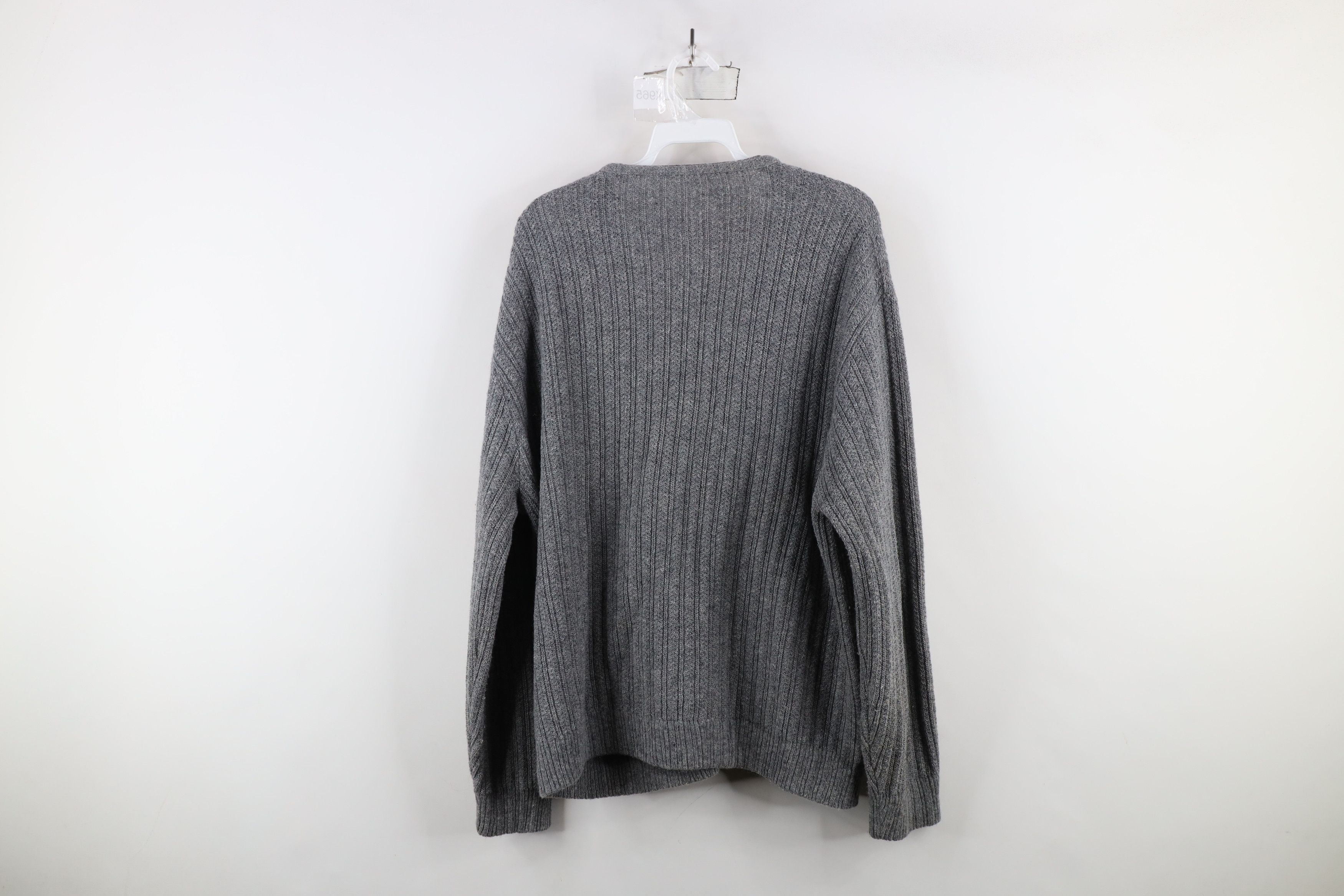 Vintage Vintage 50s Rockabilly Trim Ribbed Knit Cardigan Sweater USA Size US XL / EU 56 / 4 - 12 Thumbnail