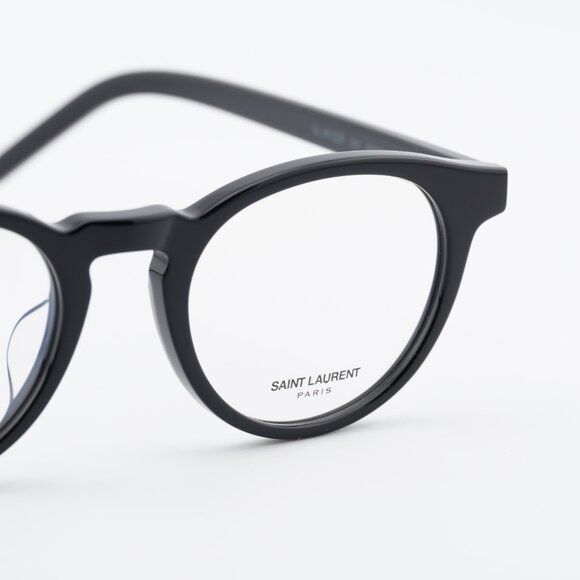 Saint Laurent Paris Saint Laurent SLM122/F 001 Round Eyeglasses Black 50mm Frame Size ONE SIZE - 4 Thumbnail