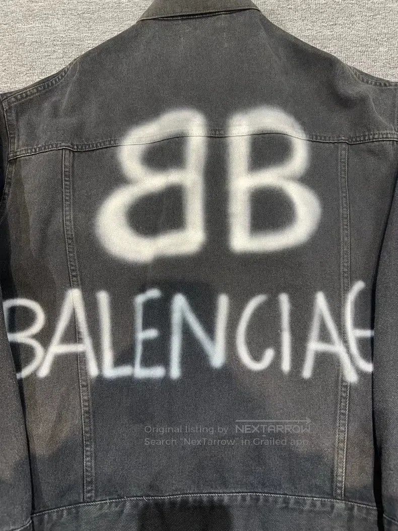 Balenciaga Balenciaga Spray-Painted Graffiti Denim Jacket Size US M / EU 48-50 / 2 - 4 Thumbnail