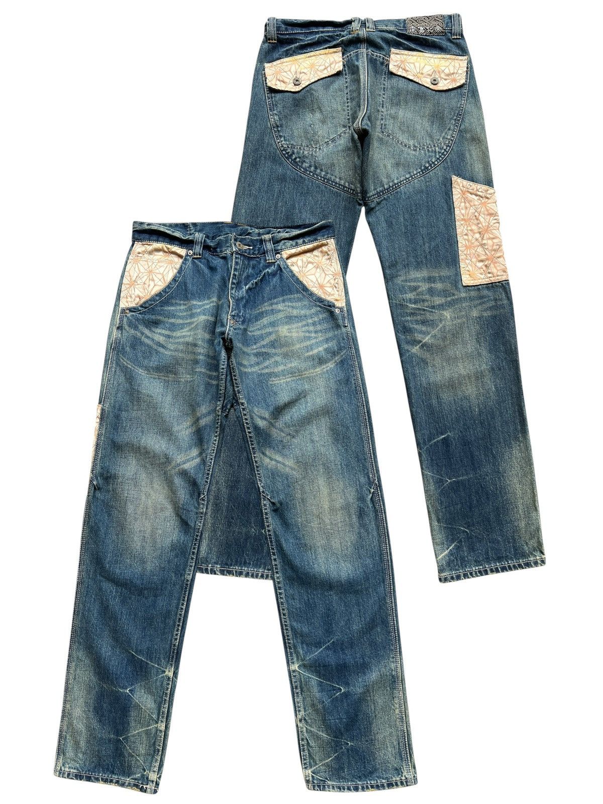 Japanese Brand Vintage Sukajan Japan Carpenter Denim Jeans 33x33 Size US 33 - 1 Thumbnail