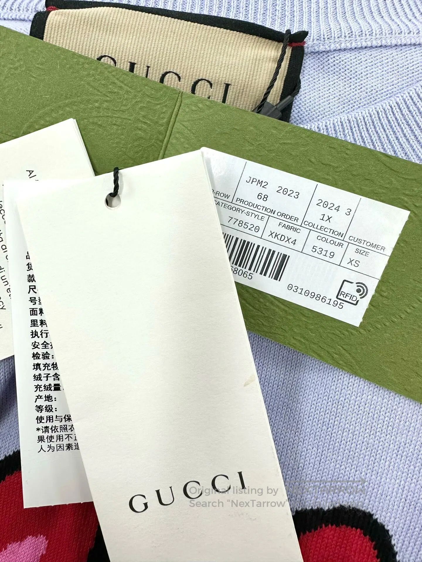 Gucci Guicci Light Purple Cartoon Logo Long-sleeve Sweatshirt| Size US XS / EU 42 / 0 - 3 Thumbnail