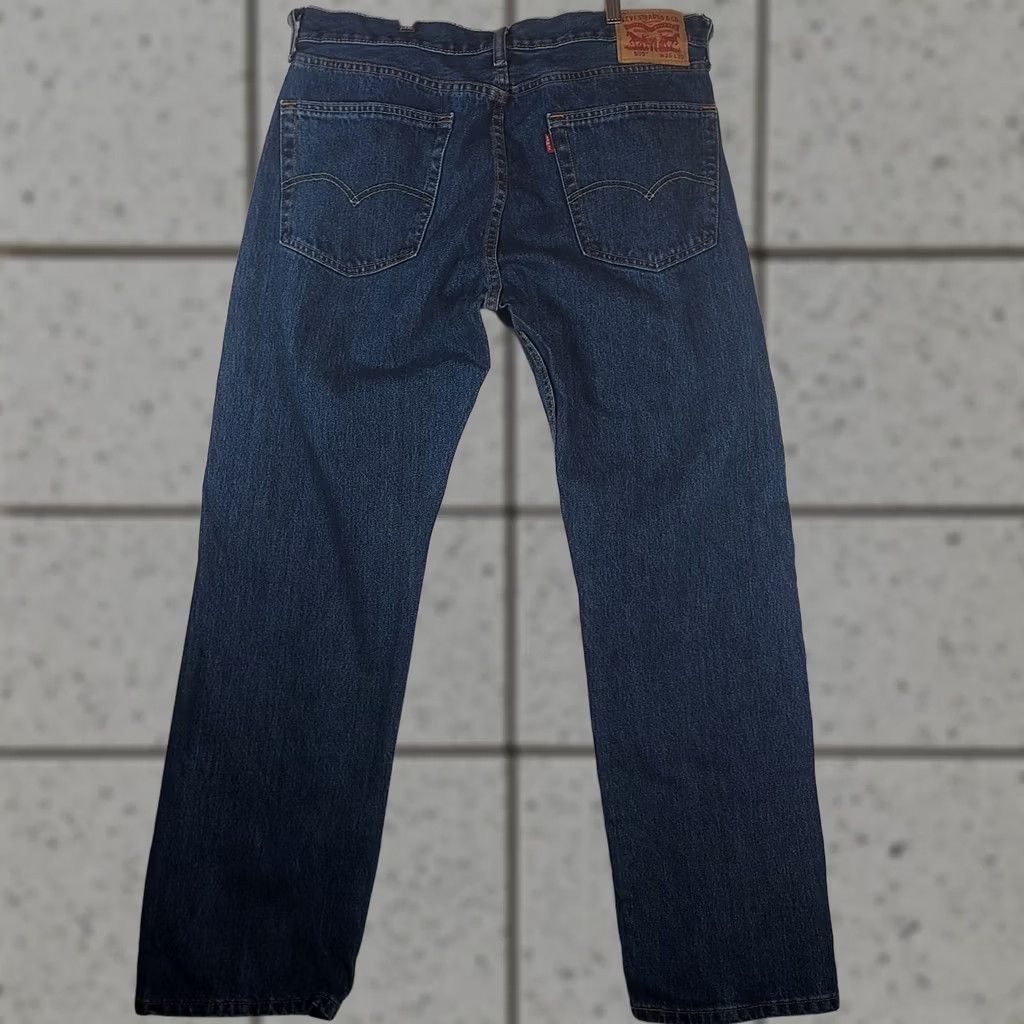 Levi's Levi's 505 Regular Fit Jeans 36x30 Denim Blue Mid Rise 5-Pocket Straight Men's Pants Size US 36 / EU 52 - 1 Thumbnail