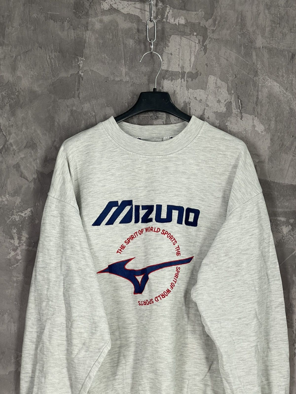 Japanese Brand × Mizuno × Vintage Vintage MIZUNO GRAY SWEATSHIRT WITH EMBROIDERED BIG LOGO Size US M / EU 48-50 / 2 - 2 Thumbnail