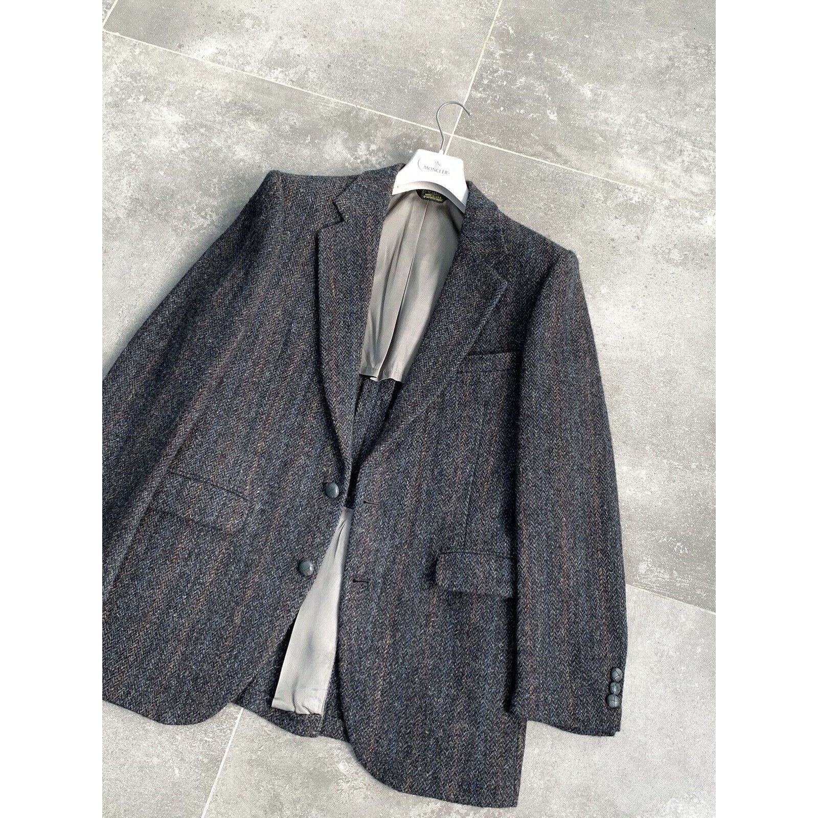 Harris Tweed × Vintage Men's HARRIS TWEED MADE IN USA Sport Blazer Jacket EU50 UK40 Size 50R - 10 Thumbnail