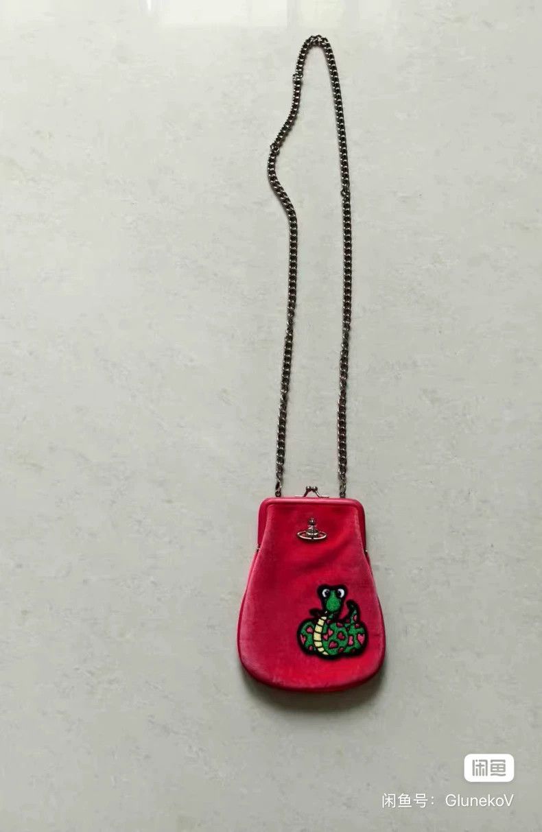 Vivienne Westwood Vivienne Westwood size os Rose red snake mouth gold bag Size ONE SIZE - 4 Thumbnail