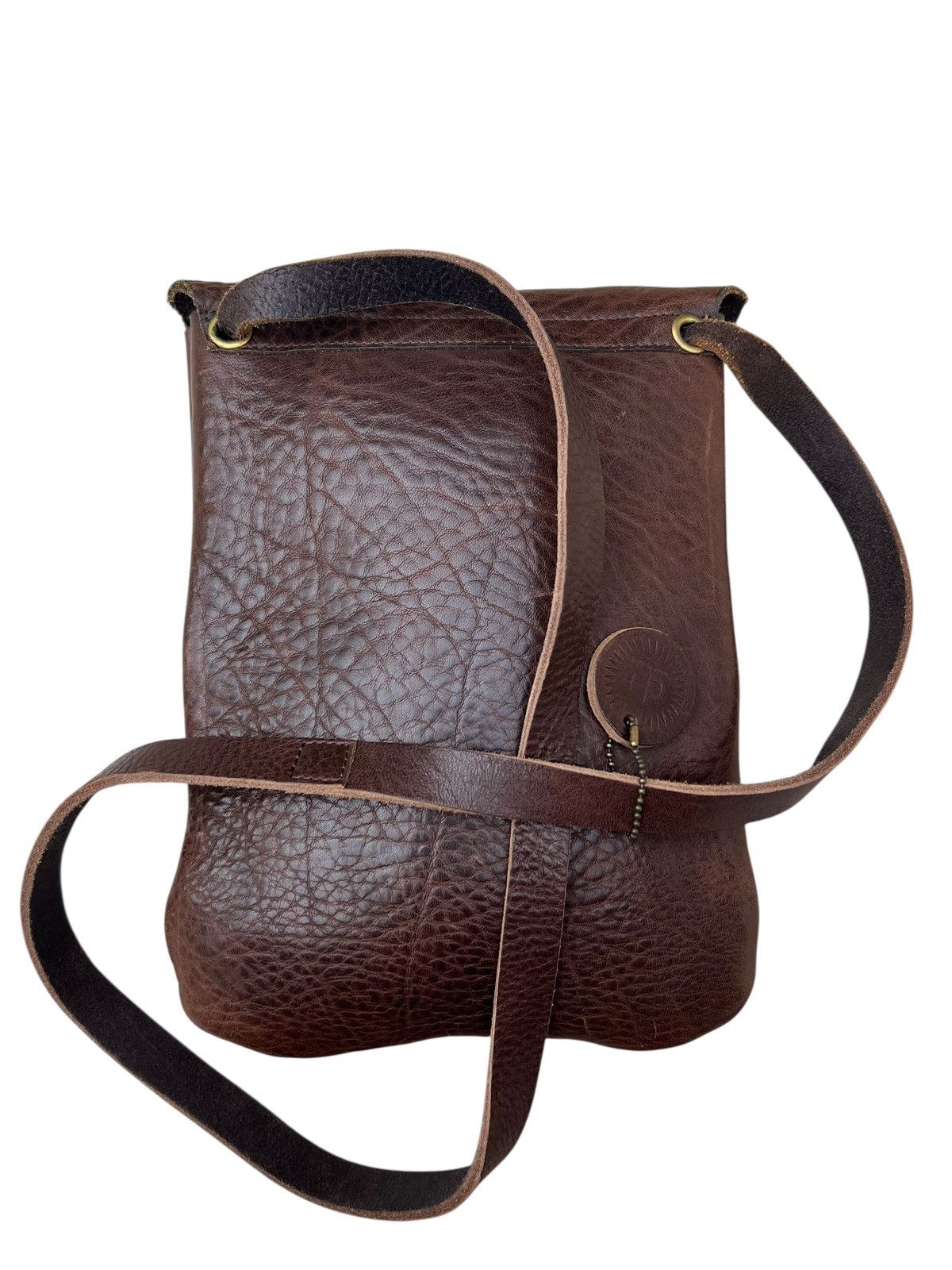 Leather D+ Japan Patina Leather Asymmetrical Sling Bag Size ONE SIZE - 11 Thumbnail