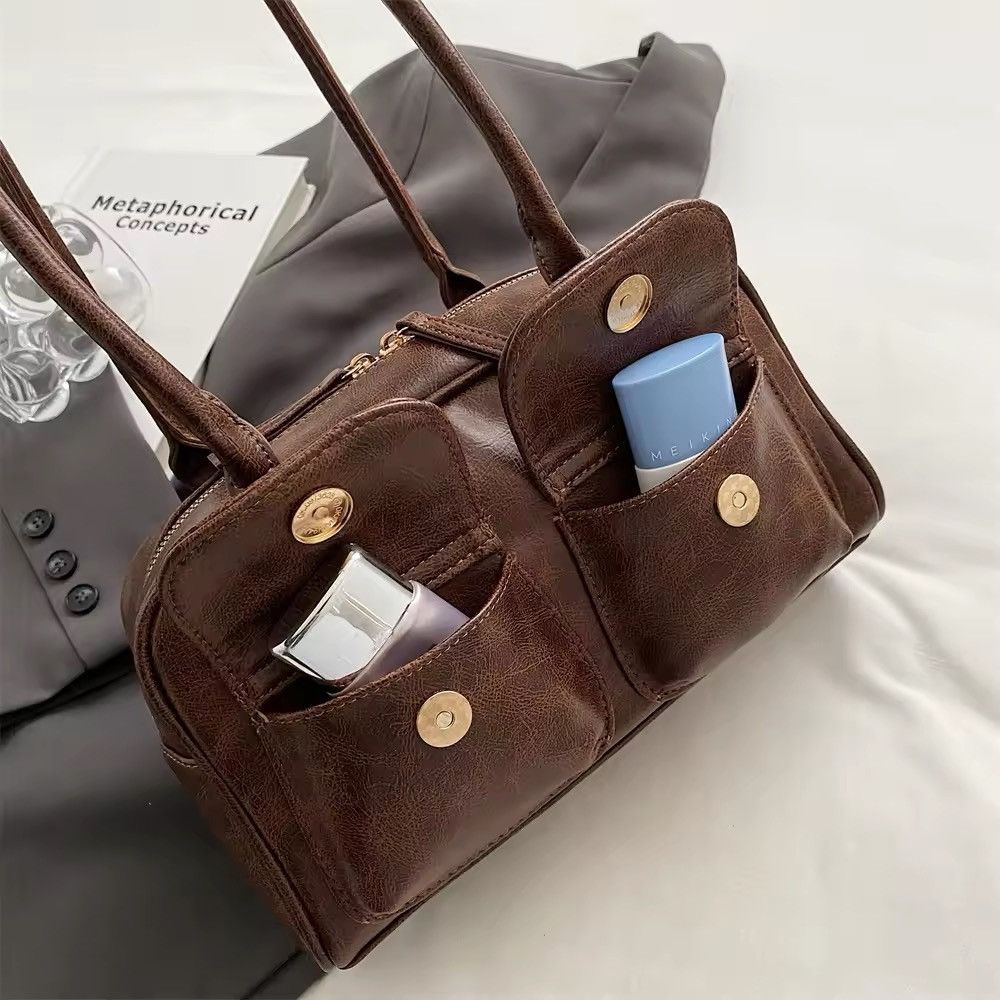 Japanese Brand × Leather Multi Pockets Leather Shoulder Bag Size ONE SIZE - 5 Thumbnail