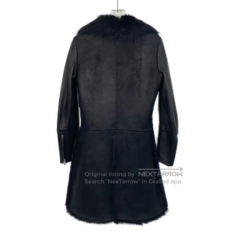 Dior Dior Black fur integrated belt coat Size XXS / US 00 / IT 34 - 2 Thumbnail