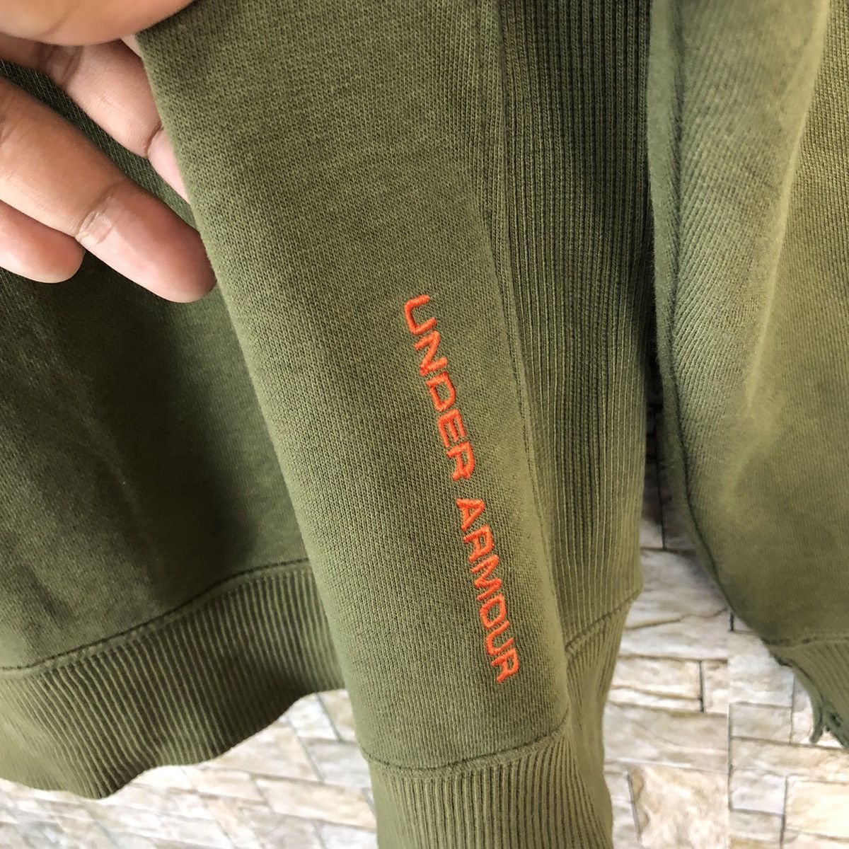 Under Armour × Vintage Under Armour Green Hoodie #A291 Size US L / EU 52-54 / 3 - 16 Thumbnail