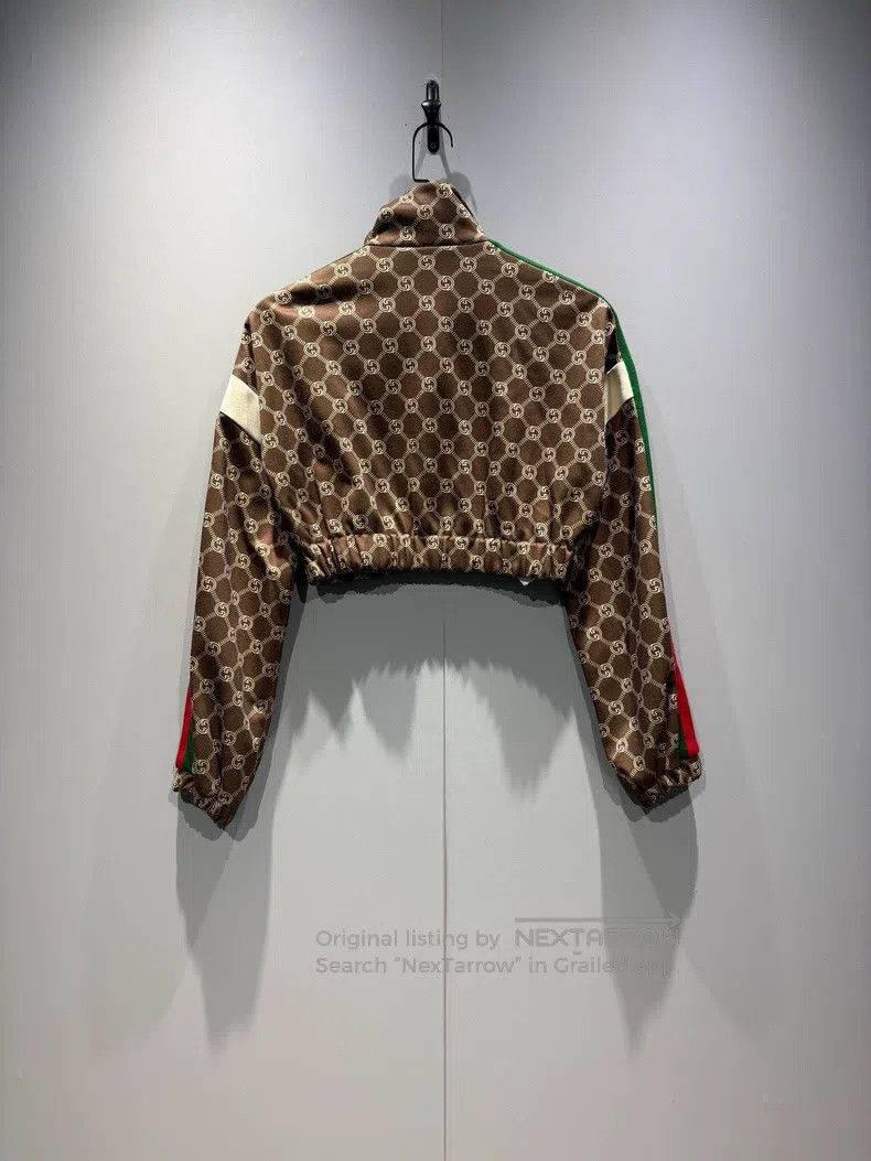 Gucci Gucci Brown old flower full print short double G jacket Size XS / US 0-2 / IT 36-38 - 2 Thumbnail