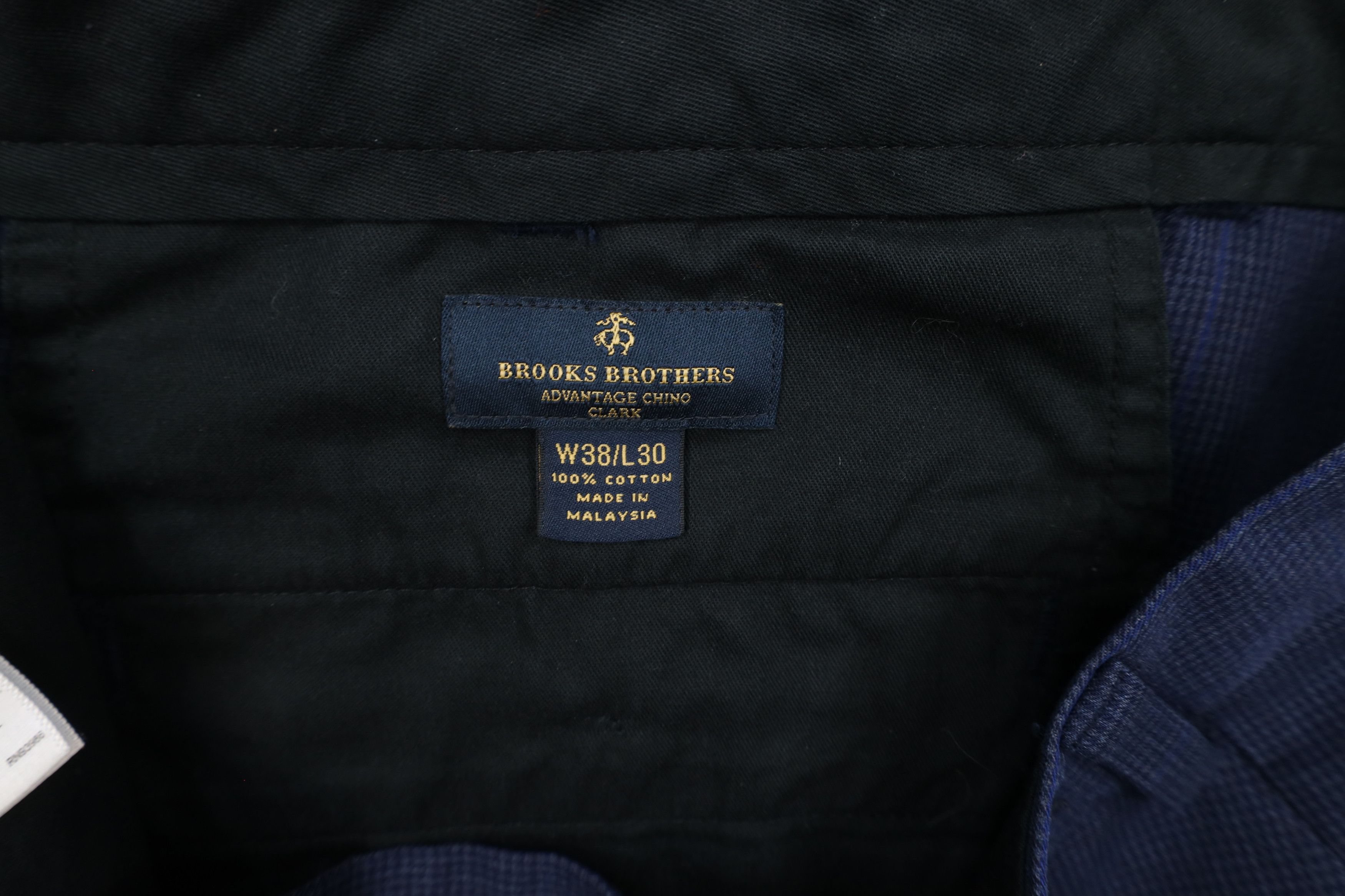 Brooks Brothers × Vintage Brooks Brothers Chino Clark Houndstooth Dress Pants Blue Size US 38 / EU 54 - 6 Thumbnail