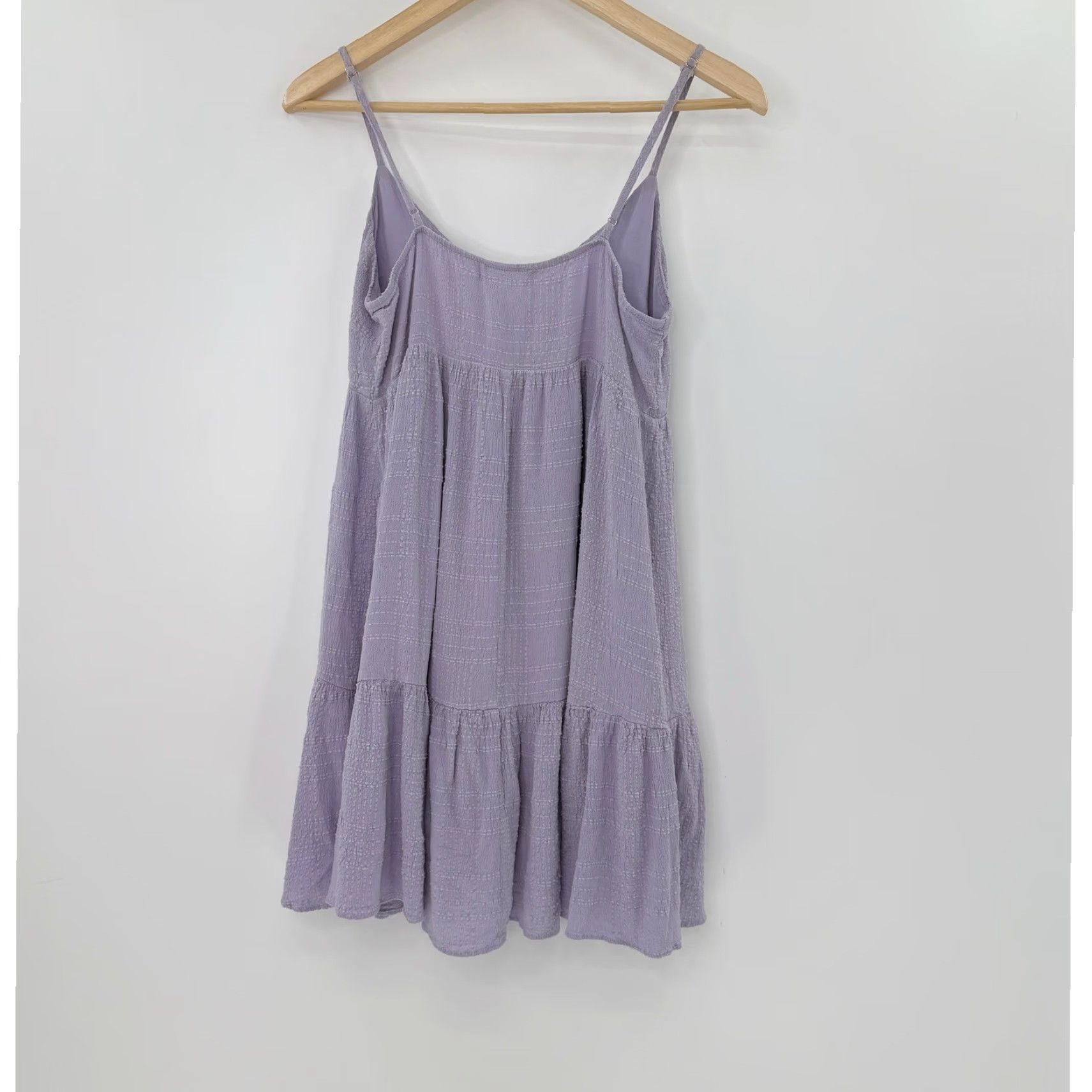 Vintage Lush Mini Dress Lavender Purple Tiered Button Front Sleeveless S Women’s Casual Summer Flowey Rayon Dress Size S / US 4 / IT 40 - 2 Thumbnail