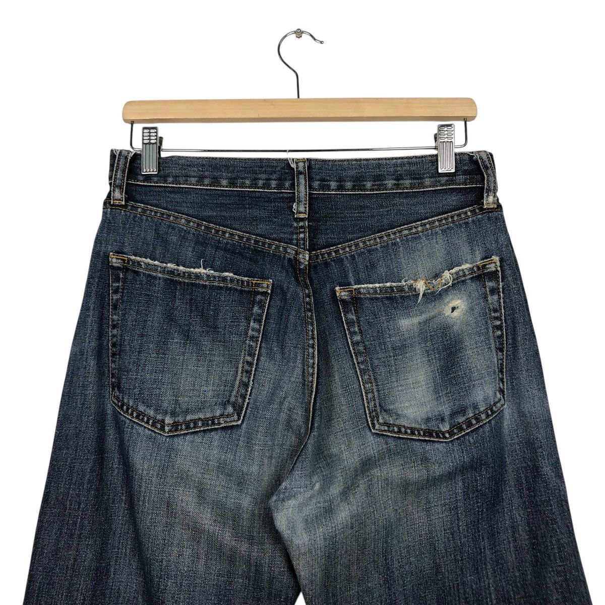 Japanese Brand Ring Denim Dark Wash Straight Leg Jeans Faded Size US 30 / EU 46 - 10 Thumbnail