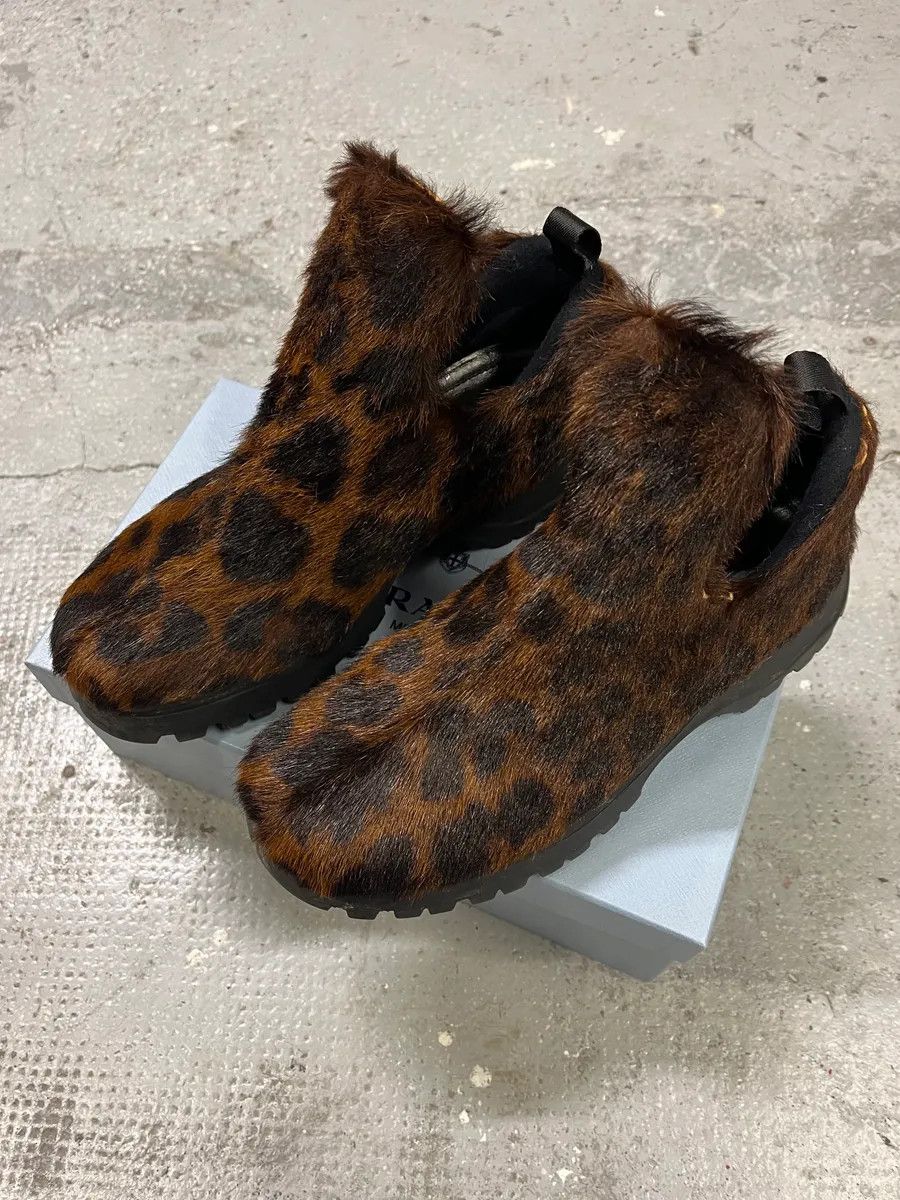 Prada FW1999 Prada Leopard Print Pony Hair Mule Boots Size US 8 / IT 38 - 2 Thumbnail
