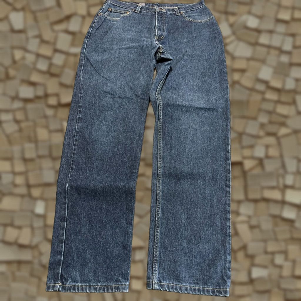Lands' End Lands' End Jeans Men's 35 Blue Denim Straight Leg Pockets Regular Inseam 30.5 Size US 35 - 1 Thumbnail