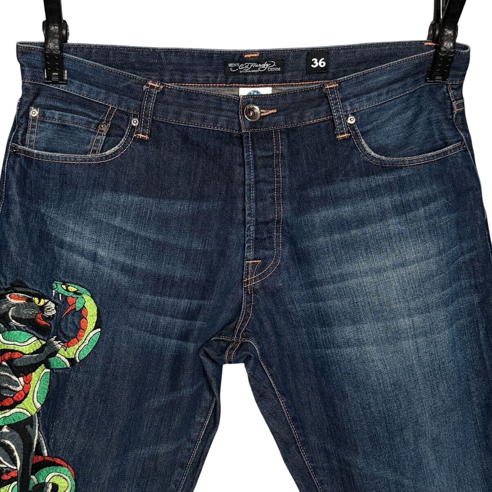 Ed Hardy Vintage Y2K Ed Hardy Men's 36x34 Embroidered Snakes Jeans Size US 36 / EU 52 - 6 Thumbnail