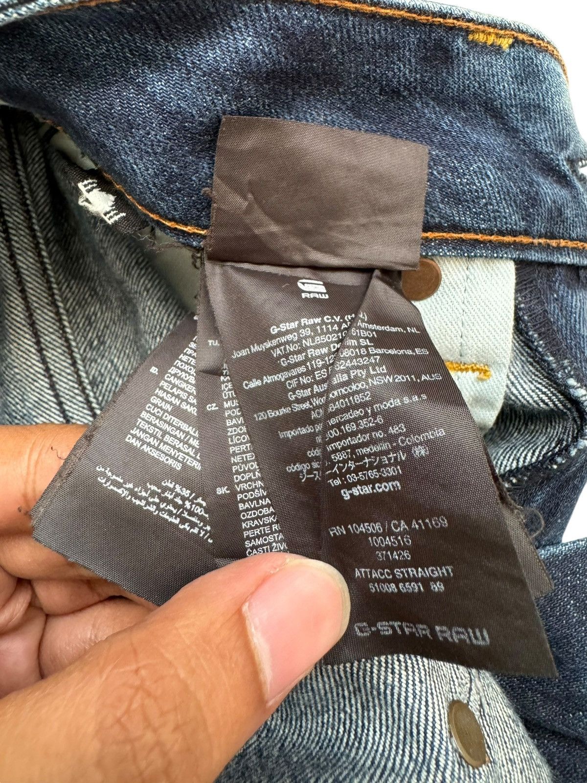 G-Star 💸LASTDROP💸 Vtg G-Star Raw Jeans Distressed Clawmark Denim Size US 30 / EU 46 - 17 Thumbnail