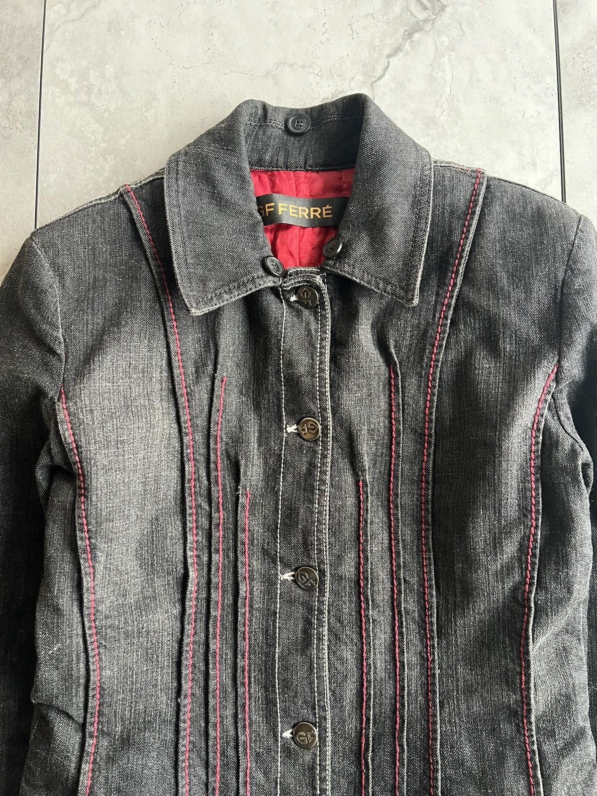 Gianfranco Ferre Gianfranco Ferre Shoulder Pad Denim Jacket Size S / US 4 / IT 40 - 2 Thumbnail