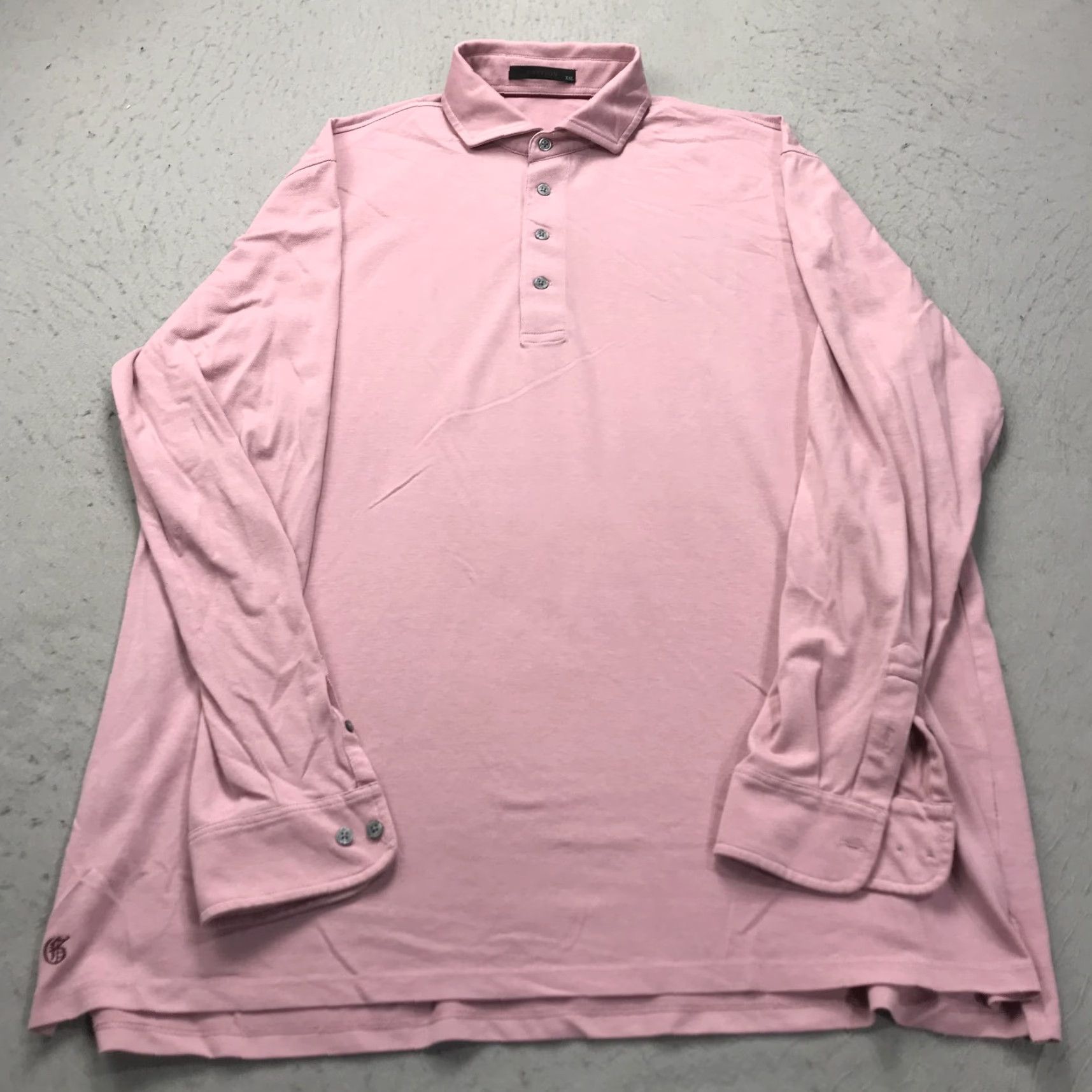 Vintage Greyson Polo Shirt Mens 2XL Pink Cotton Blend Long Sleeve Golf Preppy Logo 2000s Mens Polo Size US XXL / EU 58 / 5 - 2 Thumbnail