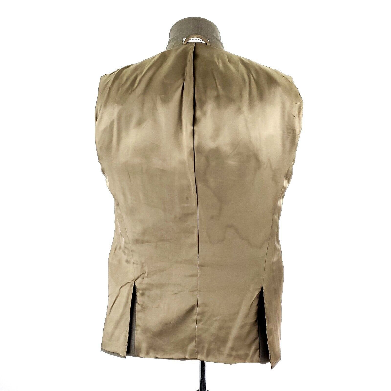Joseph Abboud Joseph Abboud Wool 2 Button Blazer 40R Beige Birdseye Size 40R - 10 Thumbnail
