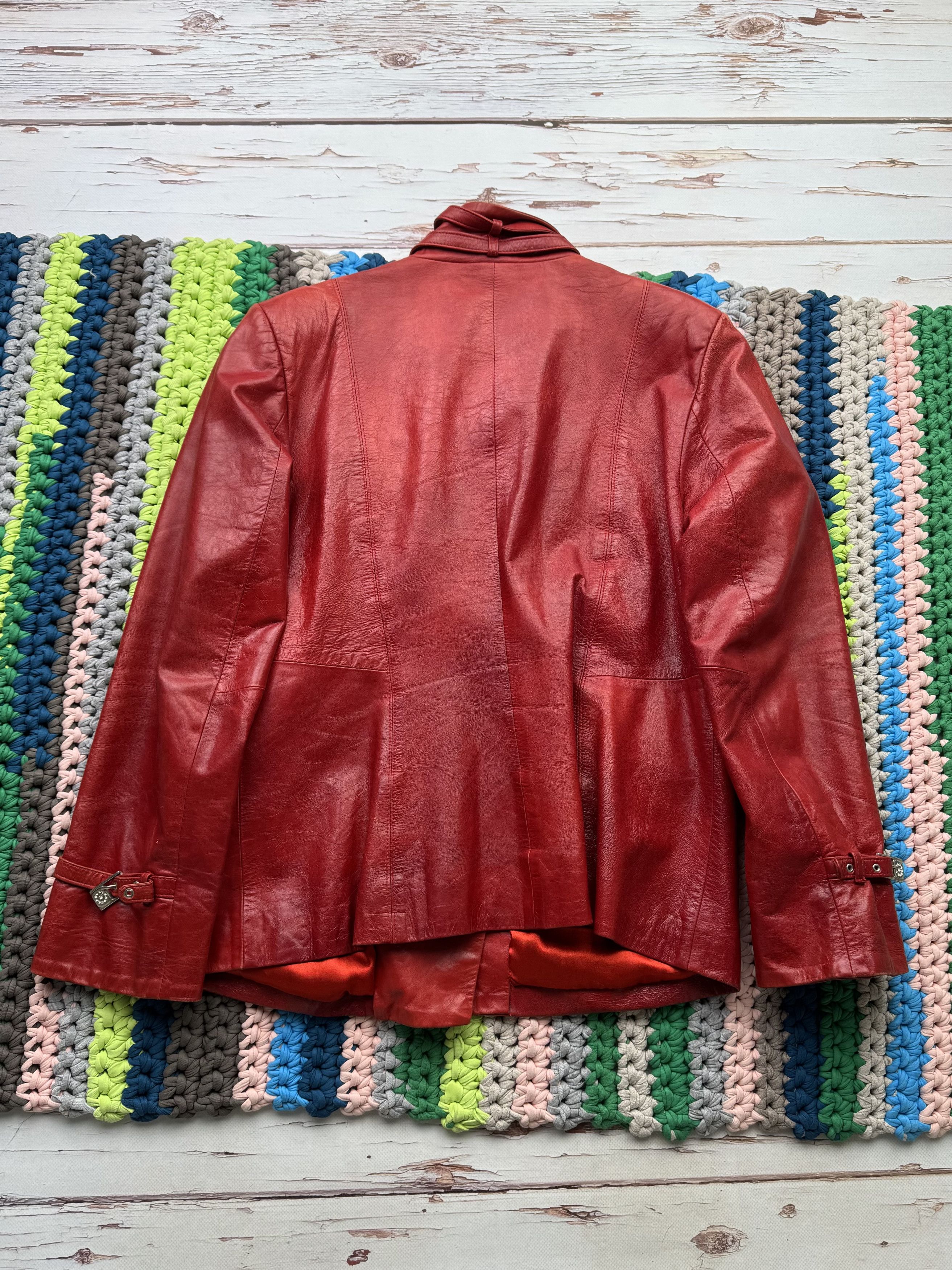 Japanese Brand Vintage Leather Jacket With Belted (ET1)(D15) Size L / US 10 / IT 46 - 13 Thumbnail