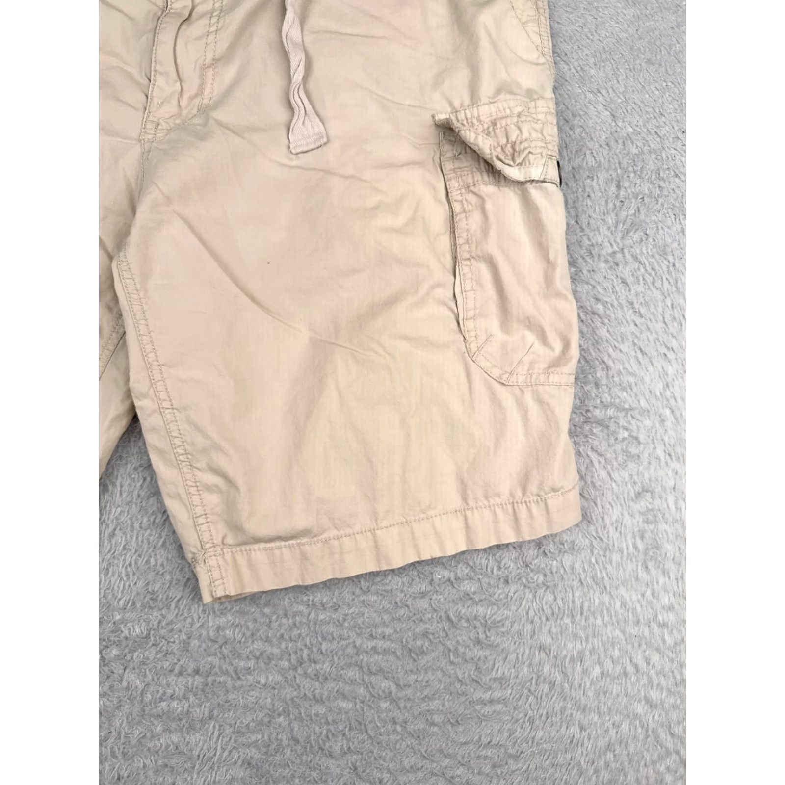 J Brand Urban Pipeline Shorts Mens 38 Beige Cargo Drawstring 100% Cotton Canvas Casual Size US 38 / EU 54 - 2 Thumbnail