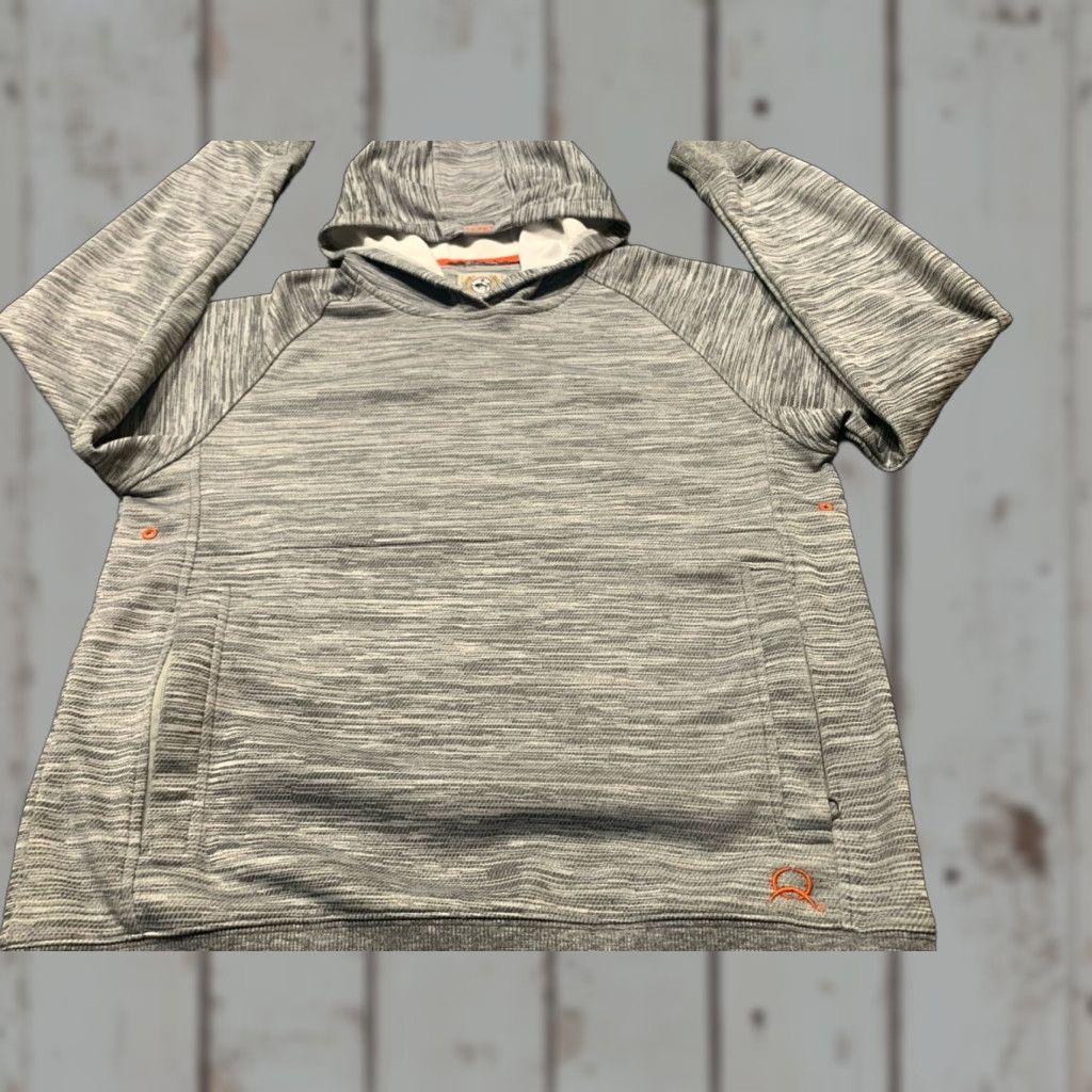 Logo 7 VINTAGE Cinch Western Cowboy Hooded Sweatshirt Hoodie Pullover Men S Heather Gray Logo Fall Winter Size US S / EU 44-46 / 1 - 1 Thumbnail