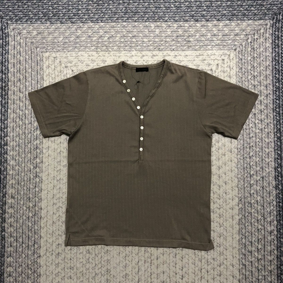 Issey Miyake Rare Vintage Tete Homme Henley Neck Tees Size US XXS / EU 40 - 1 Thumbnail