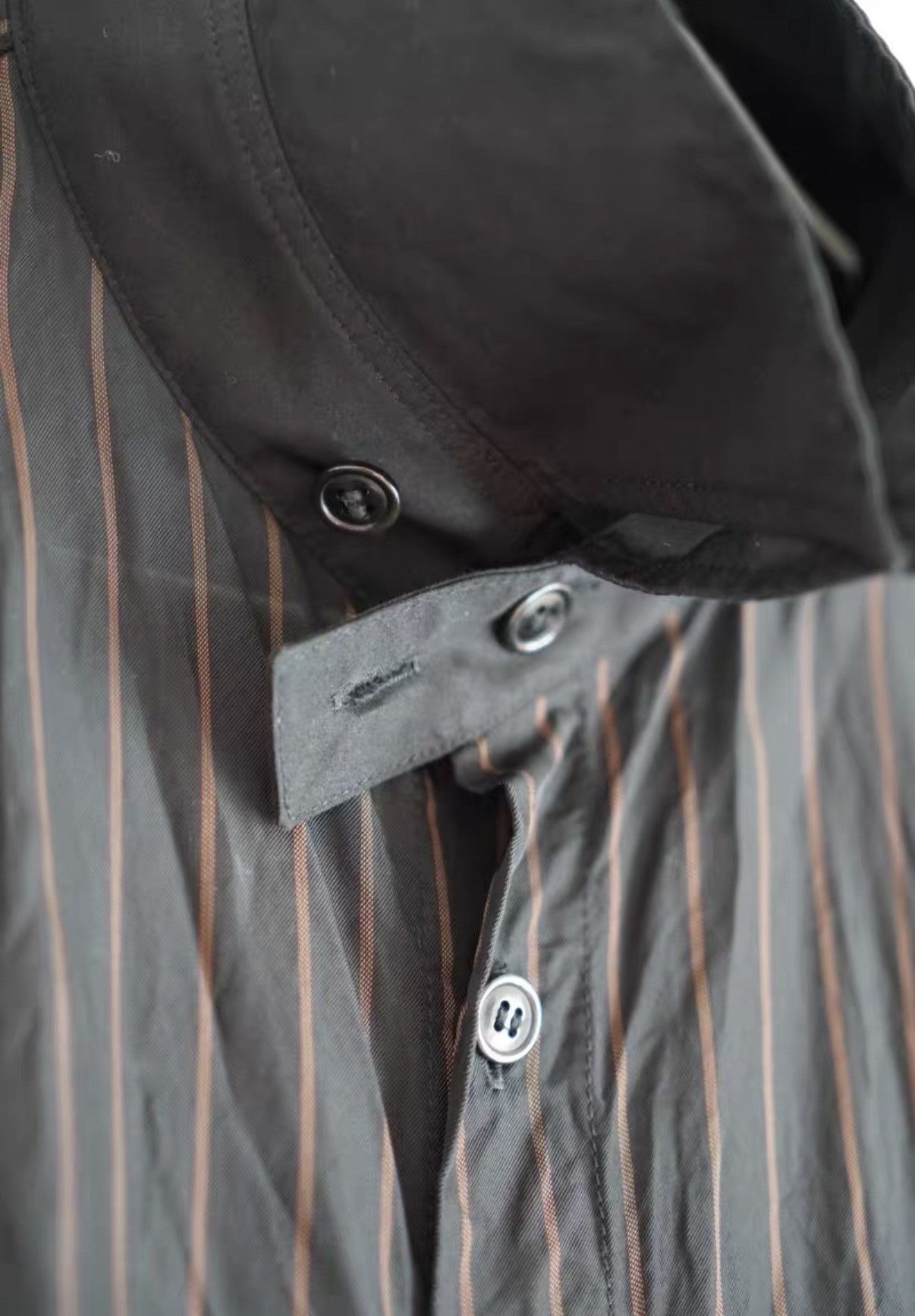 Yohji Yamamoto Yohji Yamamoto 18SS Striped Staff Shirt K4 Size US L / EU 52-54 / 3 - 4 Thumbnail