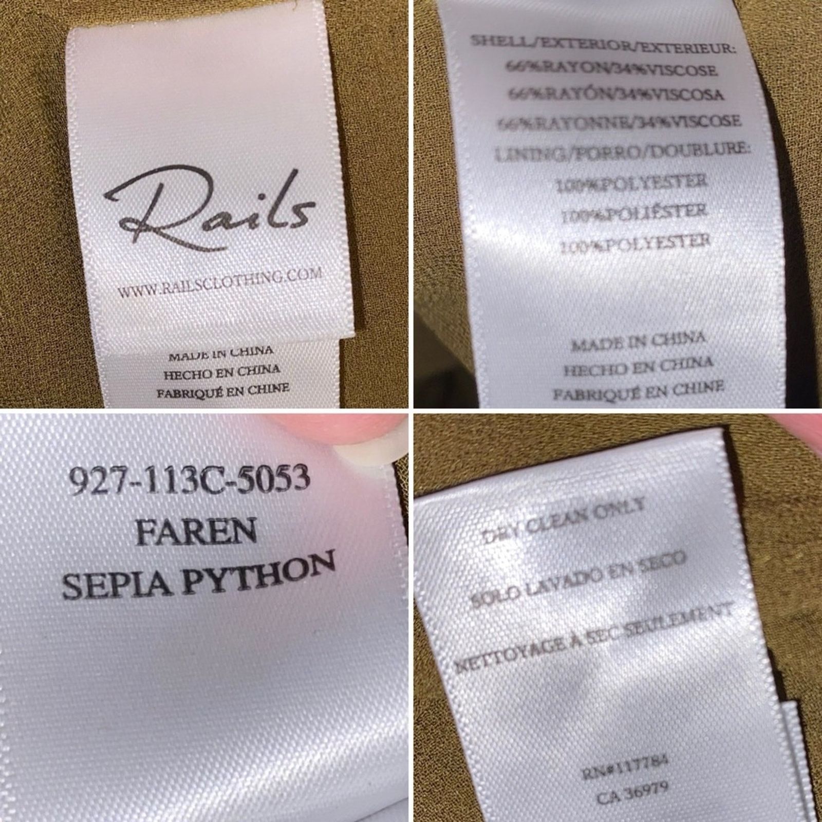Rails Rails $228 Faren Sepia Python Mini Dress Size Medium EUC Size M / US 6-8 / IT 42-44 - 16 Thumbnail