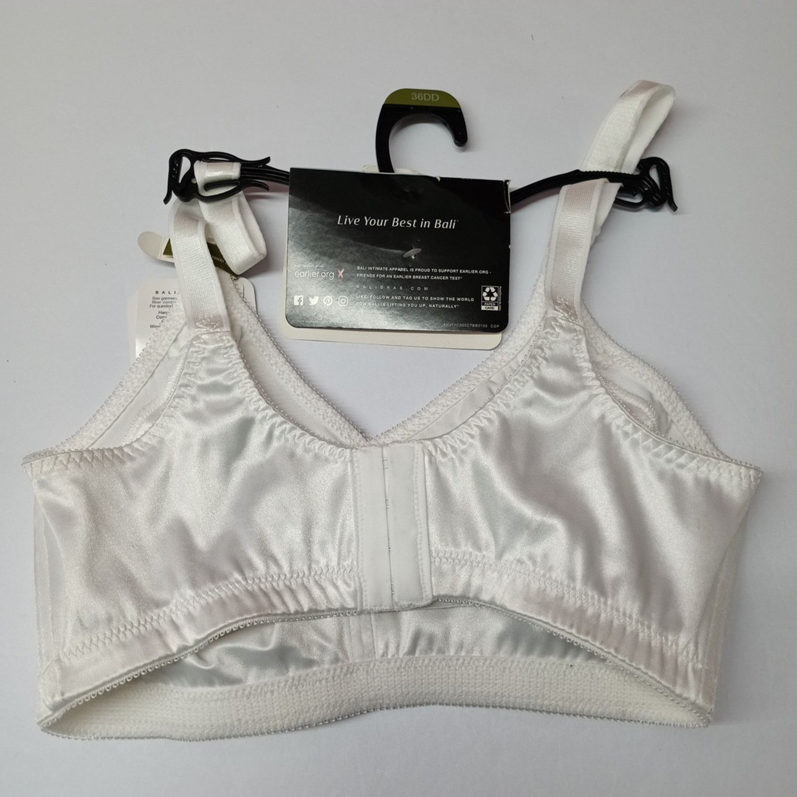 Other Bali Beautifully You Wirefree Bra White Size 36DD NWT Size ONE SIZE - 3 Thumbnail