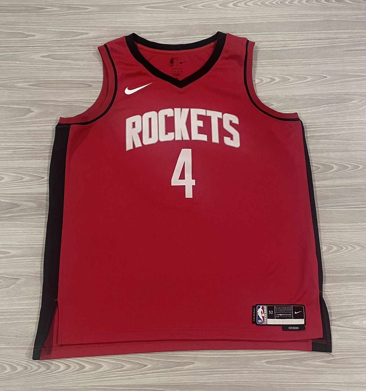 Nike Nike Houston Rockets Icon Jalen Green #4 Jersey Red Men’s XL Size US XL / EU 56 / 4 - 1 Thumbnail