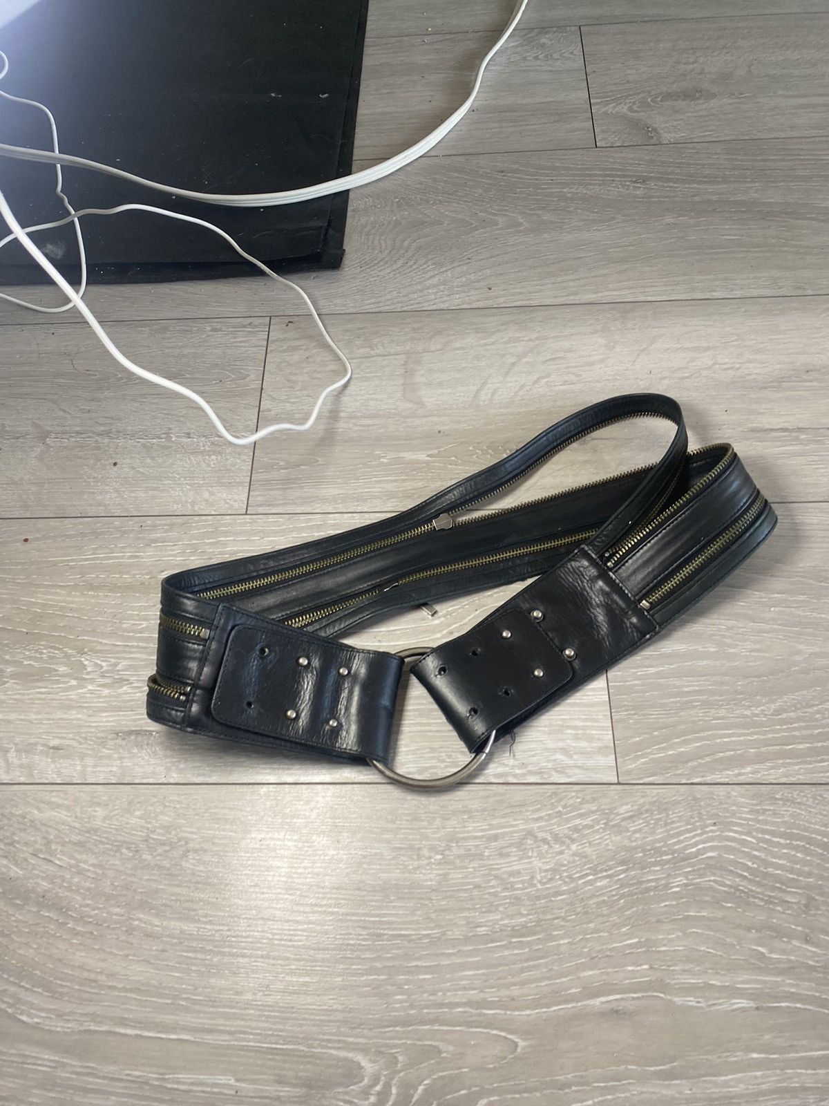 Other Sarah Pacini Wide Leather Belt bondage/corset Size ONE SIZE - 6 Thumbnail