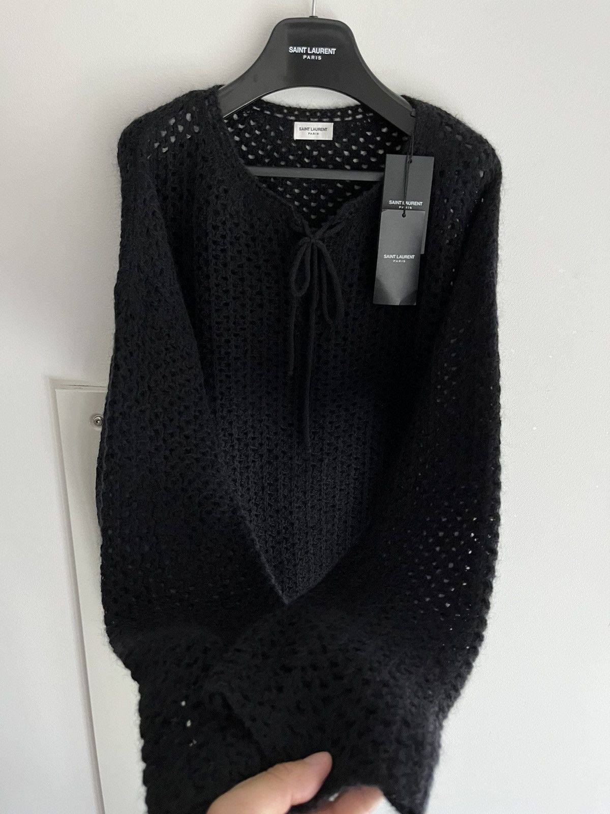 Saint Laurent Paris Rare Super Runway Saint Laurent Trashed Celebrity Sweater Size US XL / EU 56 / 4 - 15 Thumbnail
