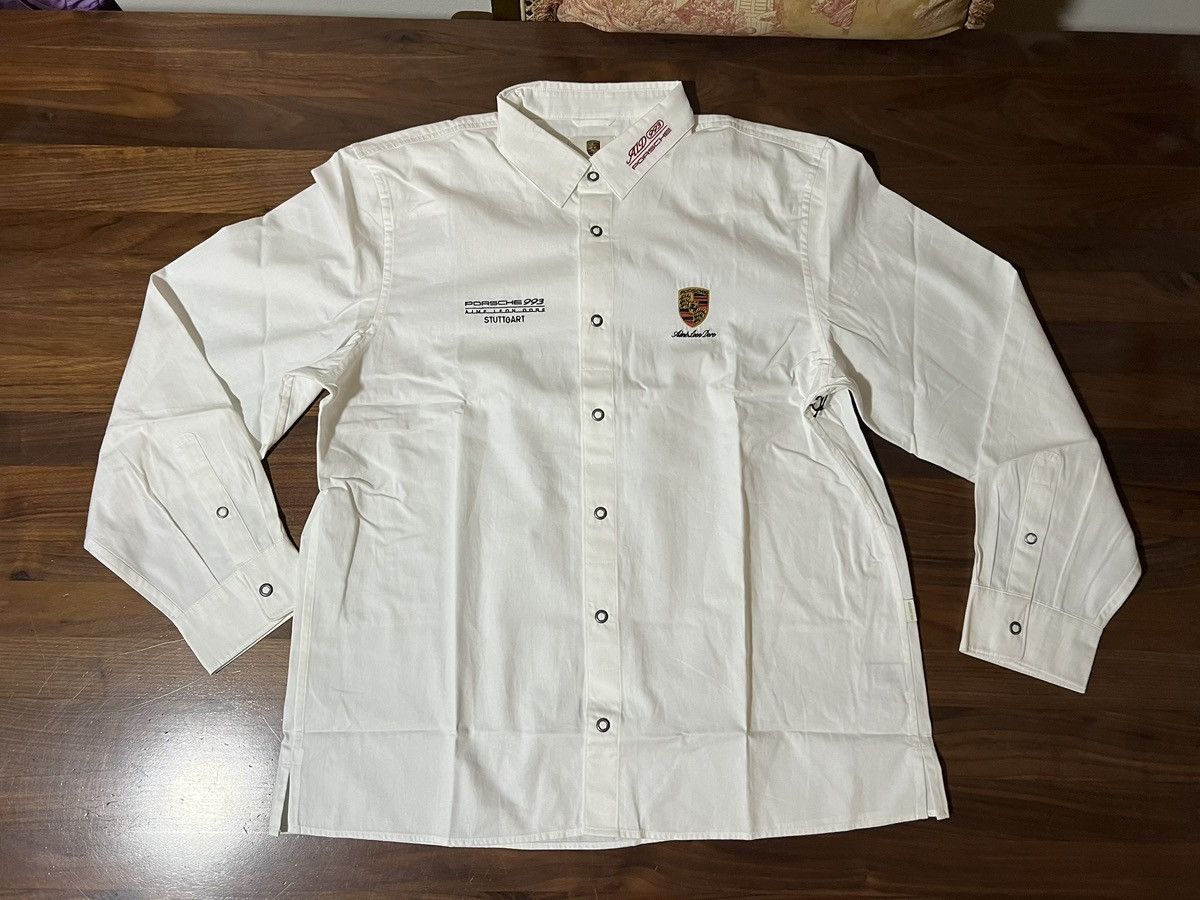 Aime Leon Dore × Porsche Design Aime Leon Dore x Porsche 993 Turbo Mechanic Shirt Chambray Size US XL / EU 56 / 4 - 1 Thumbnail
