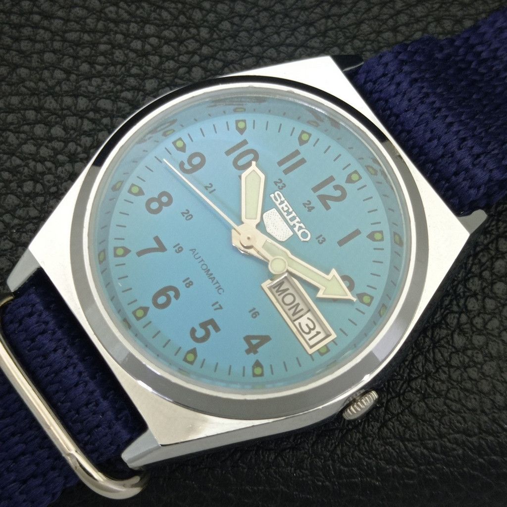 Seiko REFURBISHED VINTAGE SEIKO 5 AUTO JAPAN MENS WATCH a441733 Size 38 - 6 Thumbnail
