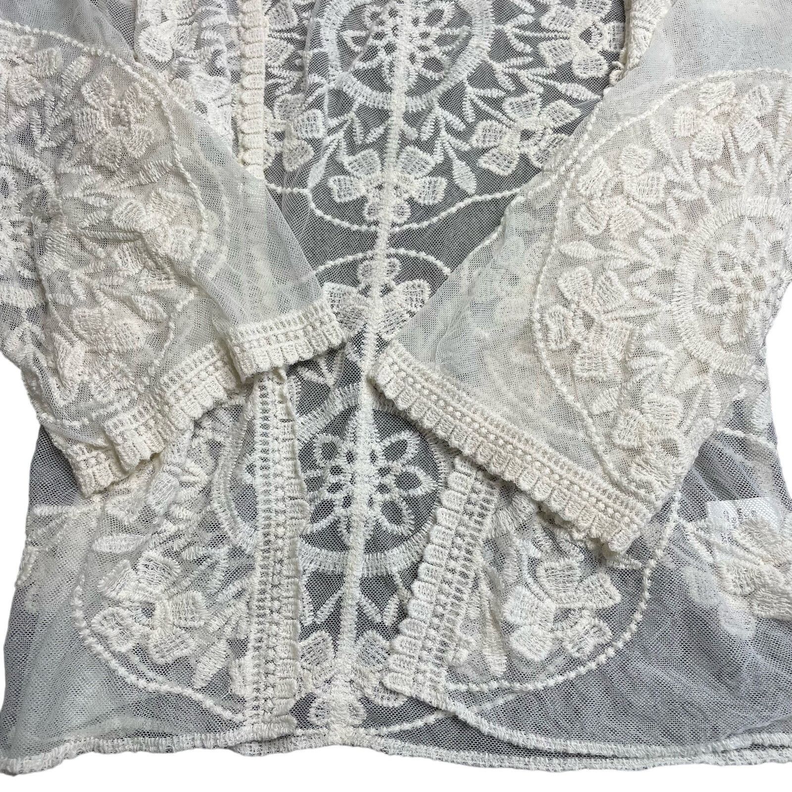 Other Rebellion Lace Mesh Embroidered Top Size M / US 6-8 / IT 42-44 - 3 Thumbnail