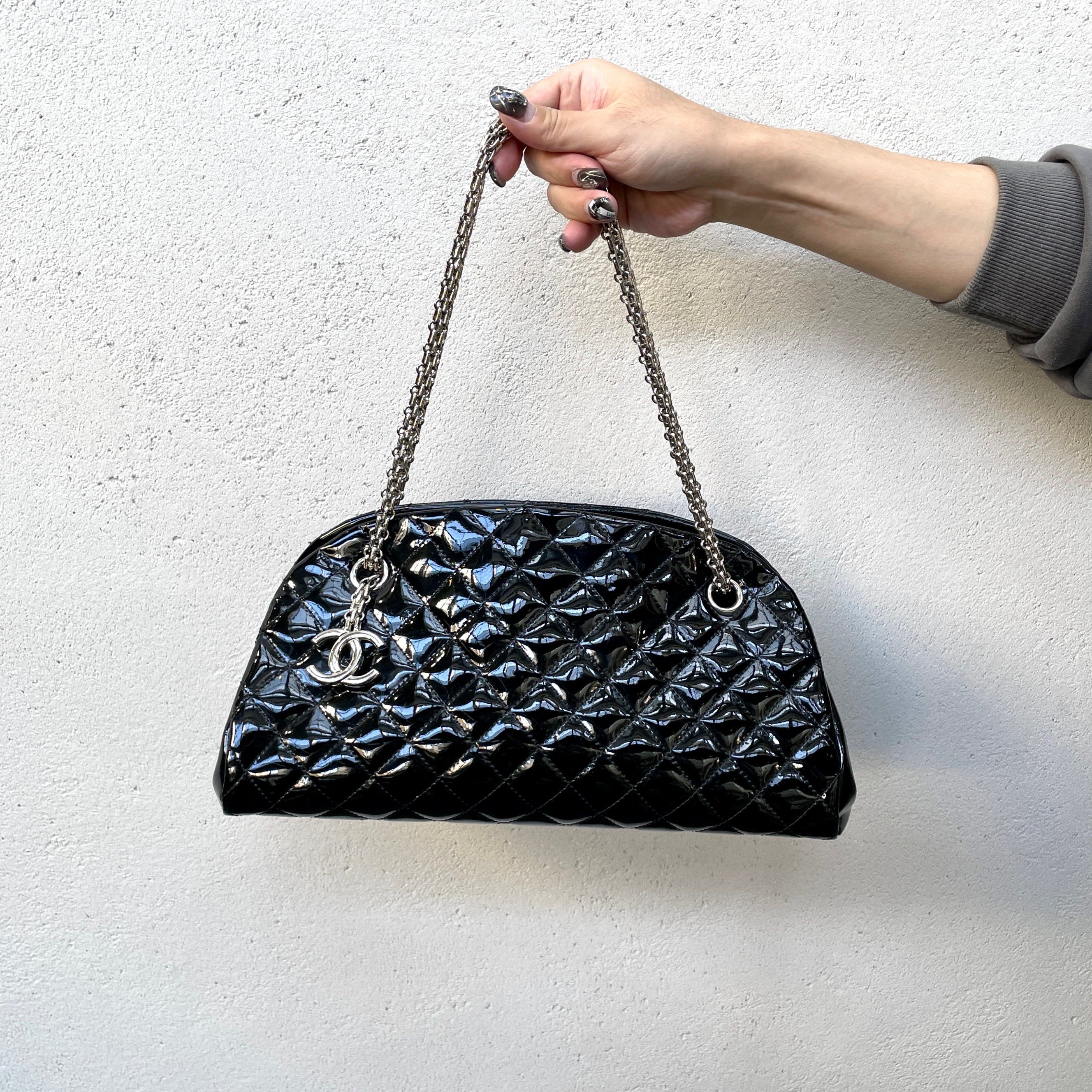 Chanel Enamel Matelasse Coco Mark Pendant Chain Shoulder Bag