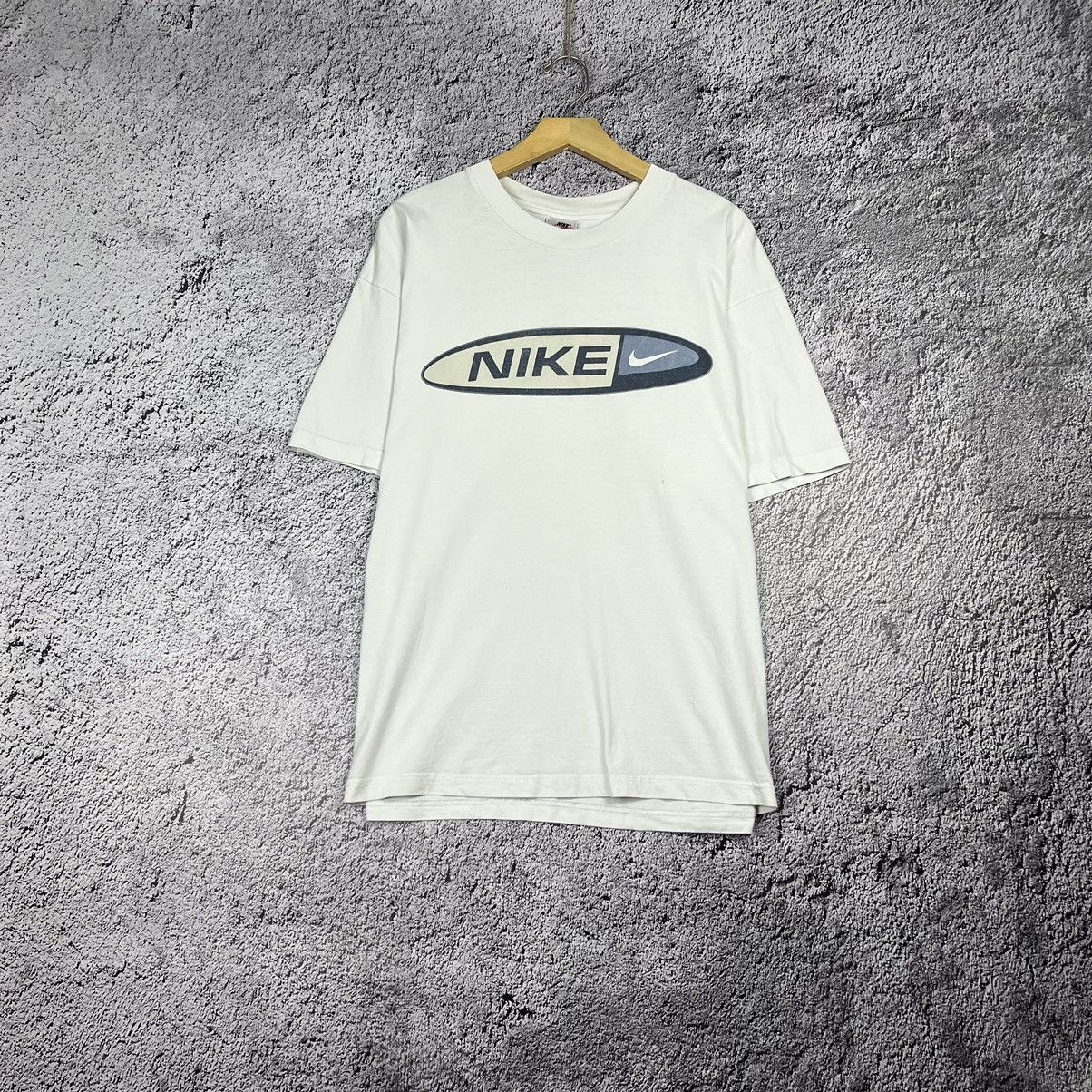 Nike × Vintage ✈️VINTAGE✈️ Nike Sport Front Printed Centre oval logo T-Shirt Size US L / EU 52-54 / 3 - 1 Thumbnail