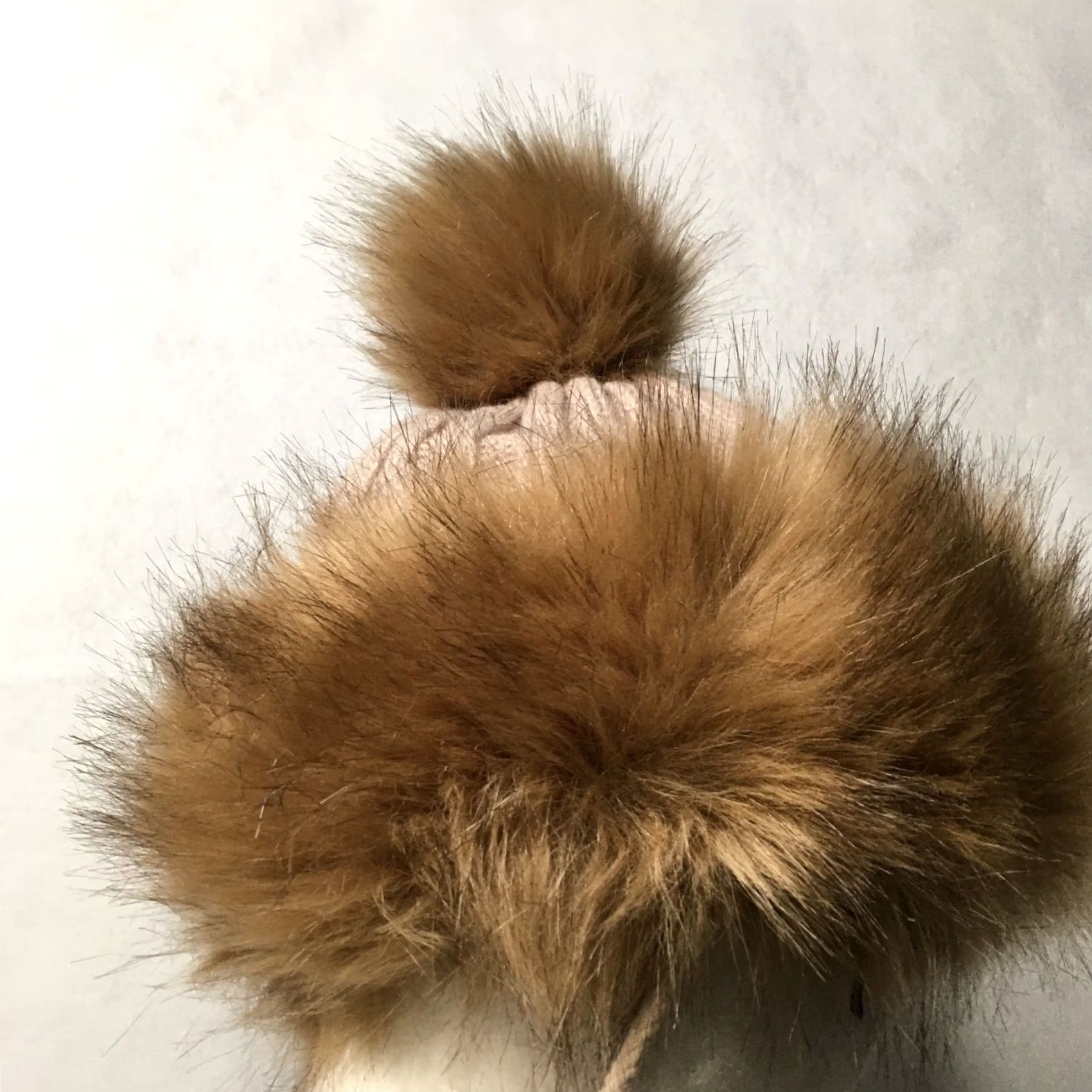 Vintage minky beige Knit Hat Beanie Faux Fur Trim Winter Warm Cute Unisex Adults One Size Casual Winter Beanie Fur Trim Hats Mens Womens Boys Girls Size ONE SIZE - 4 Thumbnail