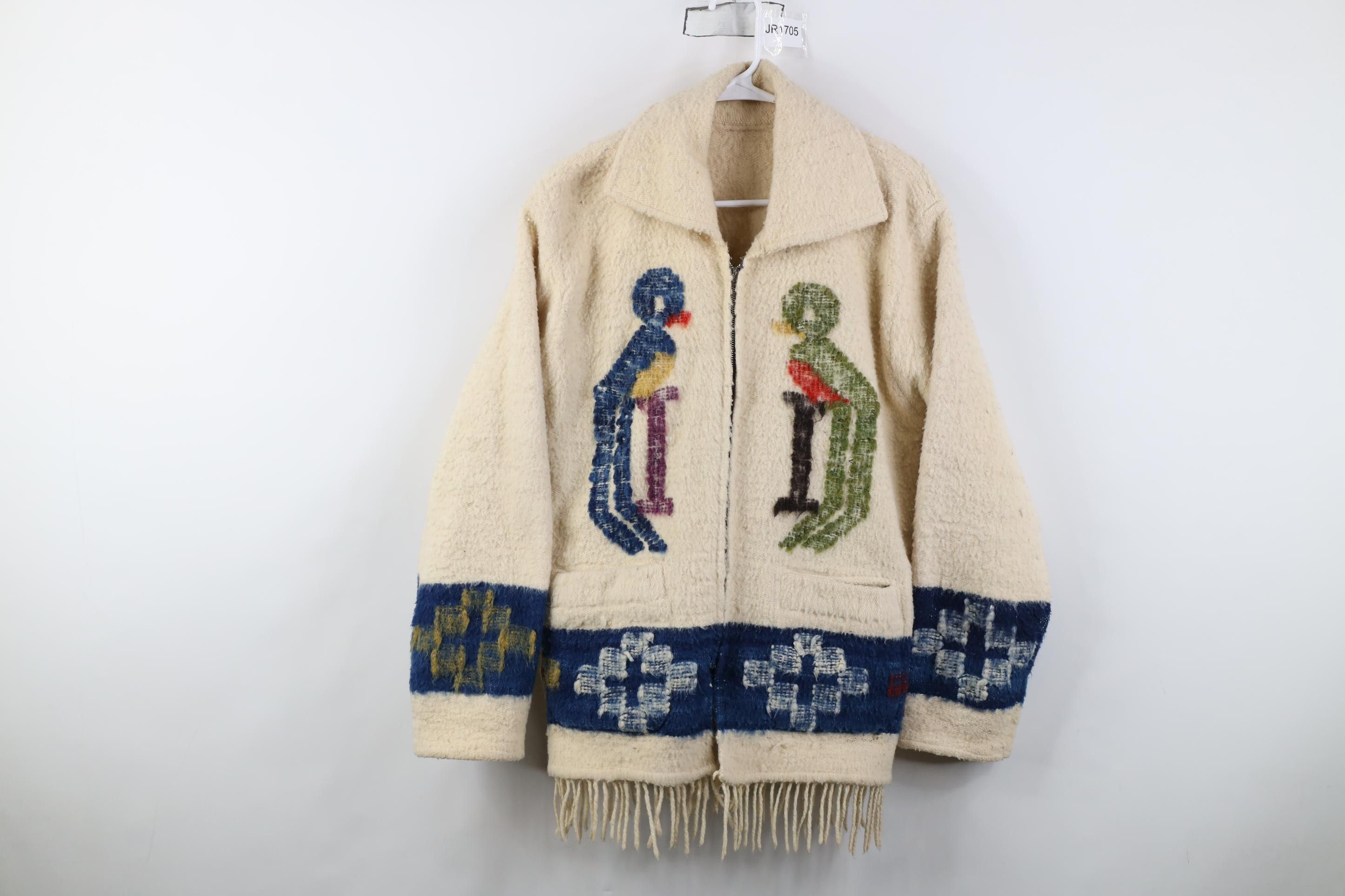 Vintage Vintage 50s Fringed Southwestern Birds Full Zip Jacket USA Size US M / EU 48-50 / 2 - 1 Thumbnail