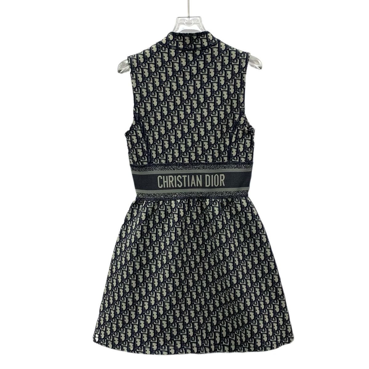Dior Dior All-over Logo Jacquard Half-zip Sleeveless Dress K26WX Size XXS / US 00 / IT 34 - 2 Thumbnail