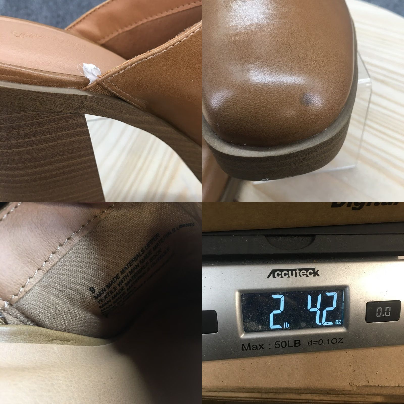 Vintage Universal Thread Platform Heels Womens 9 Brown Faux Leather Mules Casual Size US 9 / IT 39 - 9 Thumbnail