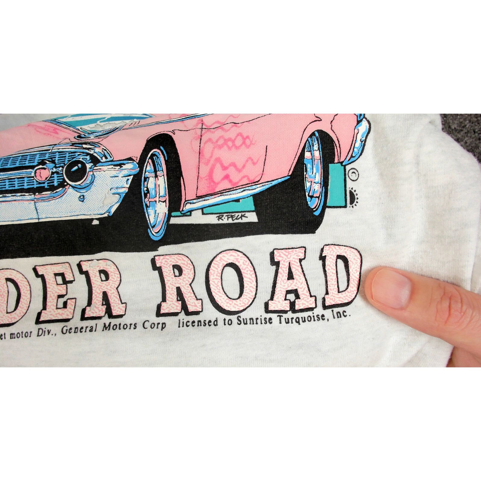 Vintage Screen Stars x VTG 90s Chevy Thunder Road Single Stitch Tee Size US L / EU 52-54 / 3 - 11 Thumbnail