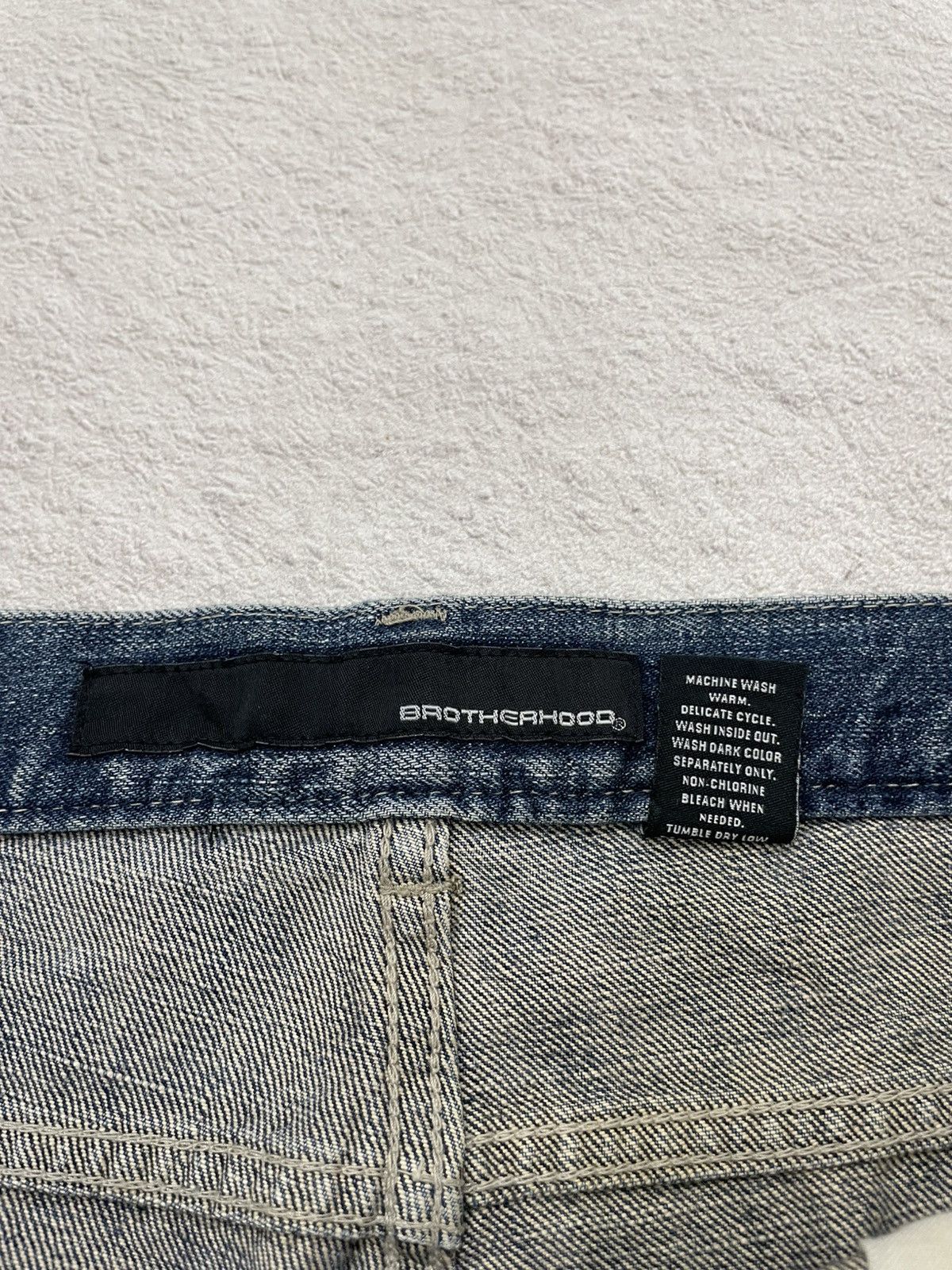 Japanese Brand 2000s Brotherhood Patchwork Wide Leg Jeans Y2K Distressed Size US 38 / EU 54 - 6 Thumbnail