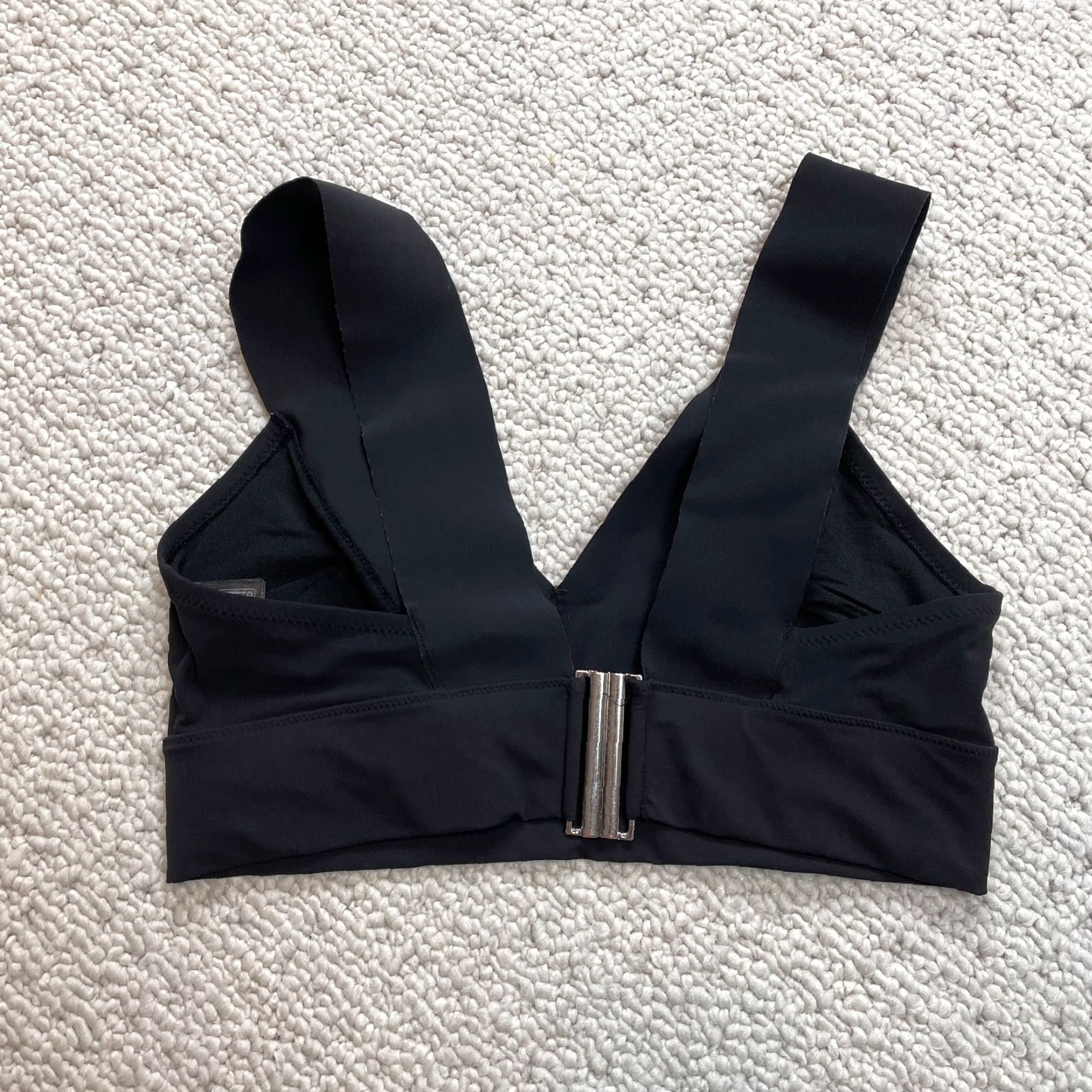 H&M H&M Black Tank Top Cropped V-Neck Sleeveless Shirt Womens 12 Party/Cocktail Elastic Band Size XL / US 12-14 / IT 48-50 - 4 Thumbnail