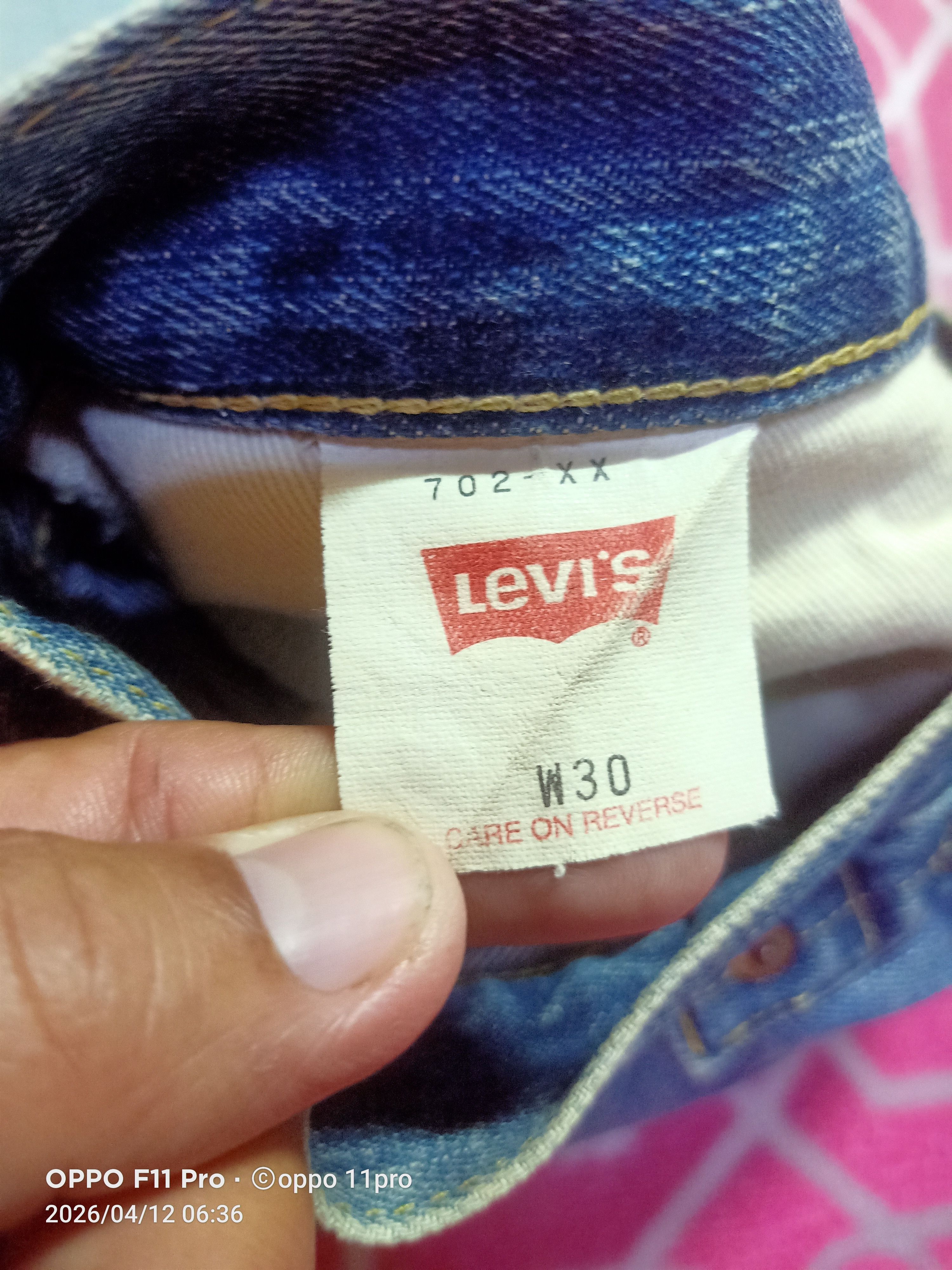 Levi's Vintage Clothing 💥 Vintage Big E 702 Redselved Distressdenim Denim 💥 Size US 30 / EU 46 - 5 Thumbnail