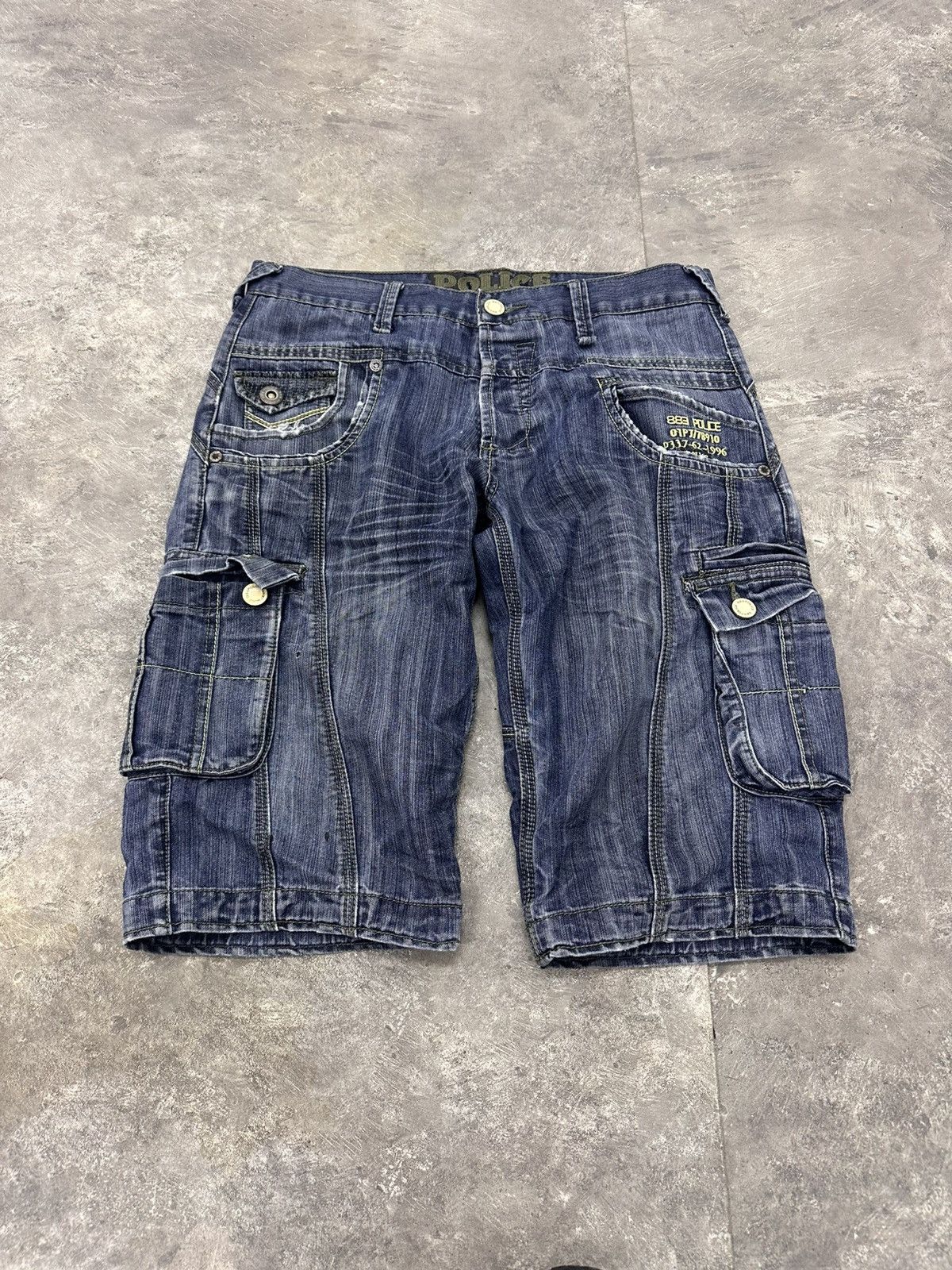 Vintage 883 Police Vintage Denim Baggy Shorts Size US 32 / EU 48 - 3 Thumbnail