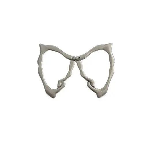 Jewelry Silver Geometric Hoop Earrings, Modern Minimalist Jewelry Size ONE SIZE - 5 Thumbnail